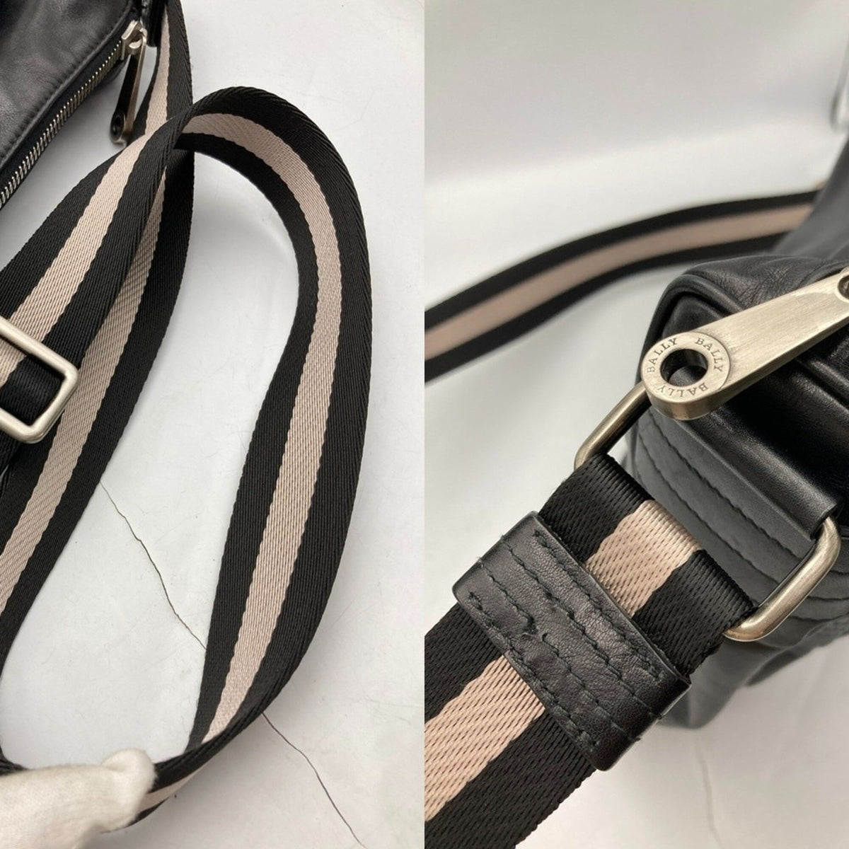 Bally Black Leather Shoulder Bag (Pre-Owned)