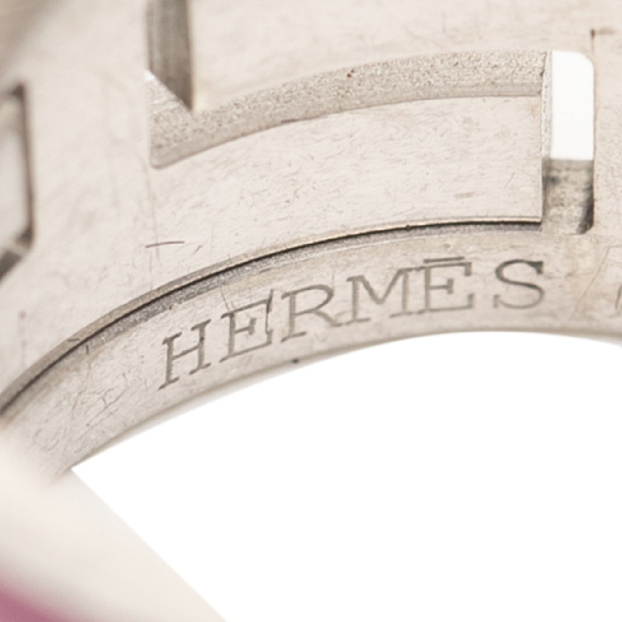 Hermes Silver 925 Band Ring (Pre-Owned)