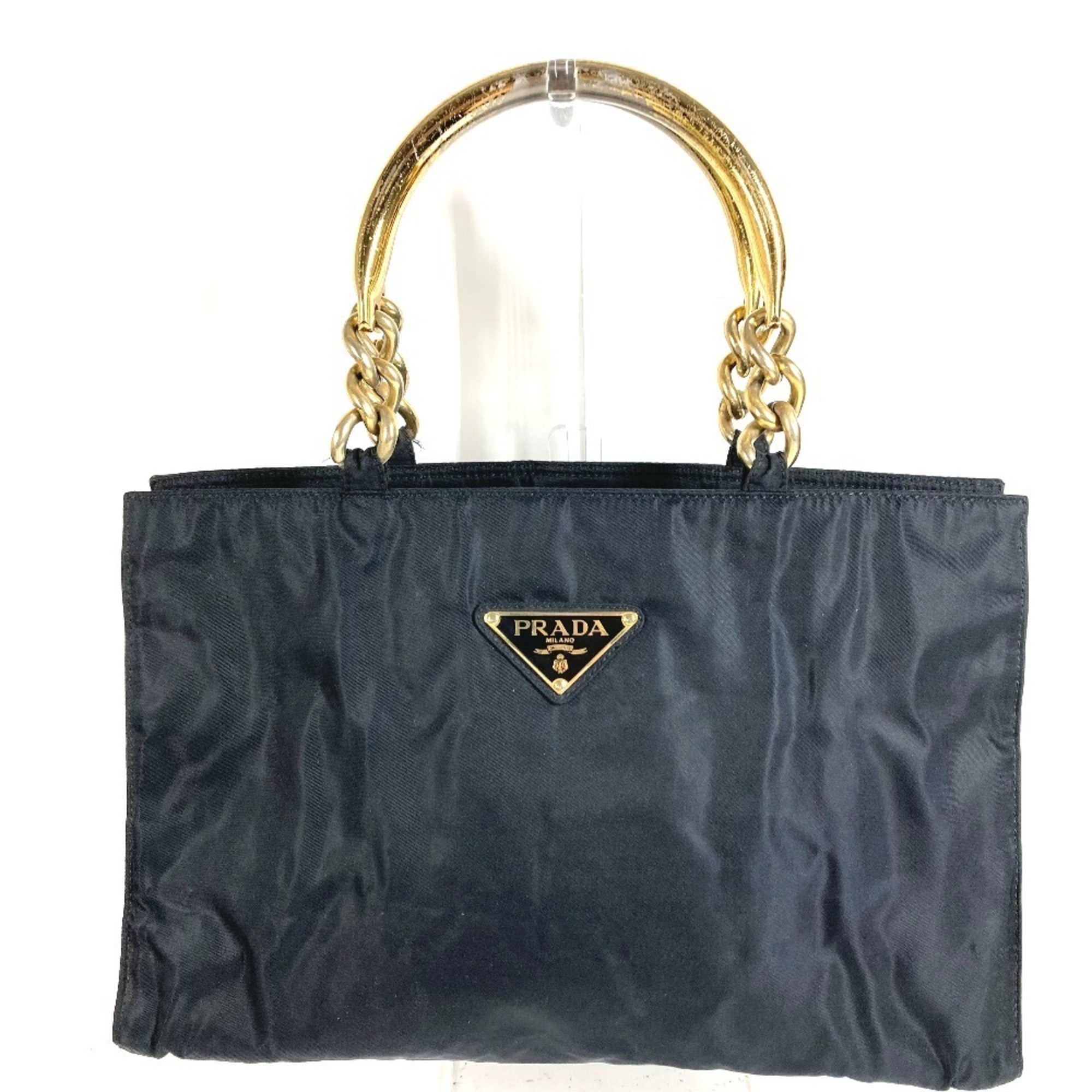 Prada Black Nylon Handbag Tote Bag (Pre-Owned)