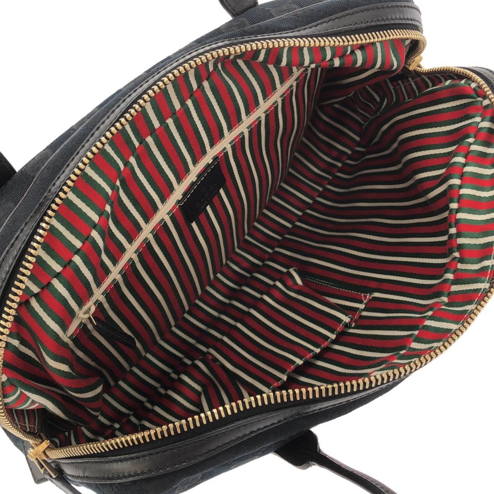 Gucci Black Gg Canvas Handbag (Pre-Owned)