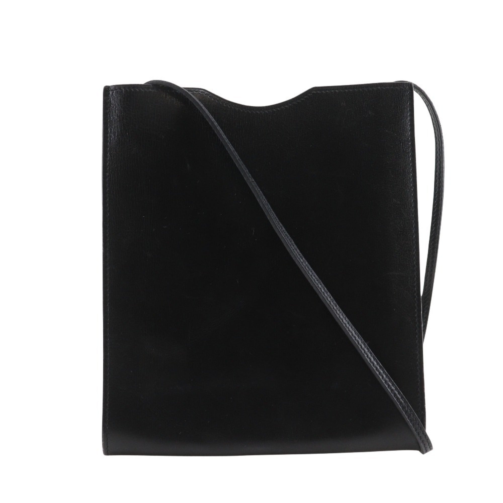 Hermes Black Leather Shoulder Bag (Pre-Owned)