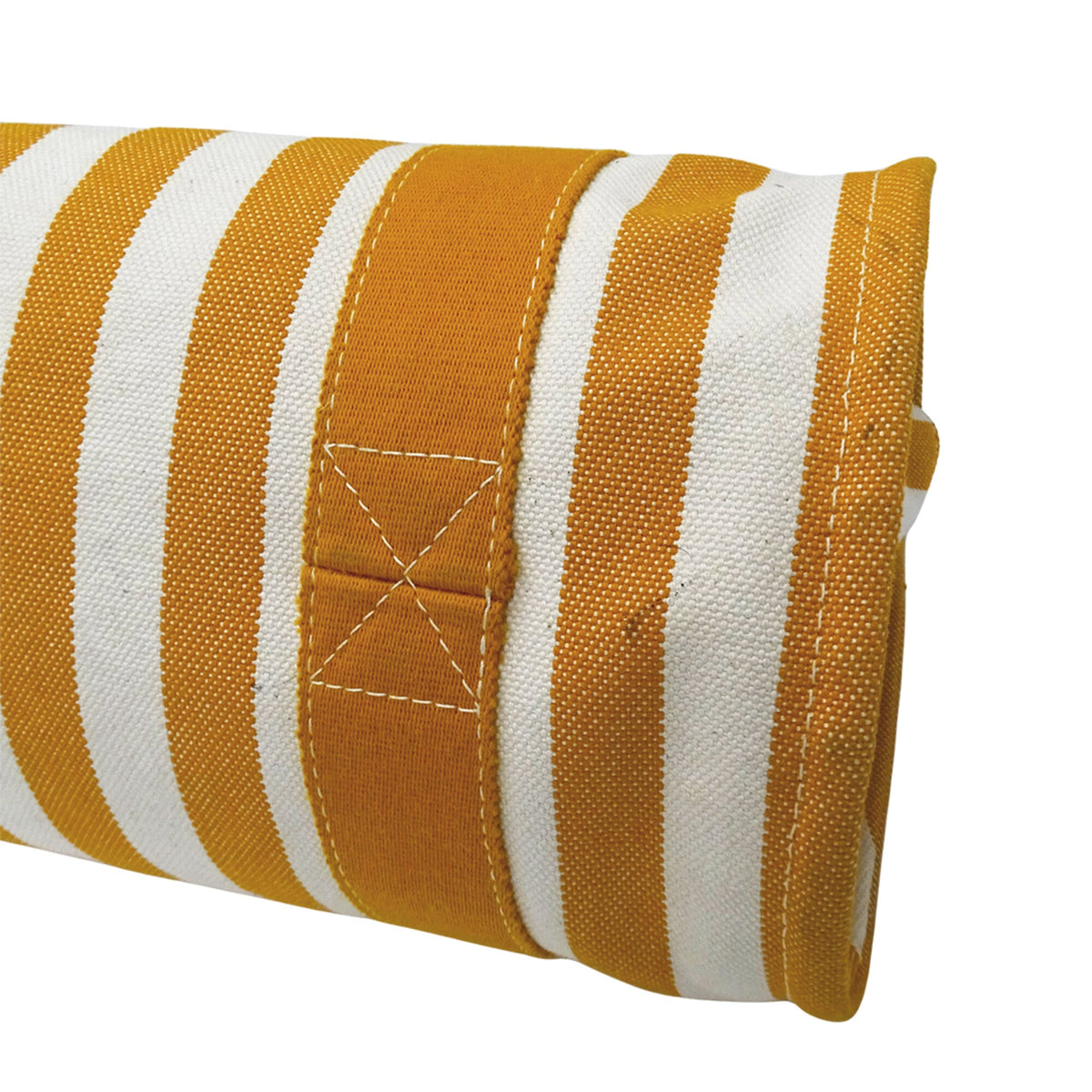 Hermes Orange White Canvas Handbag Pouch Tote Bag (Pre-Owned)