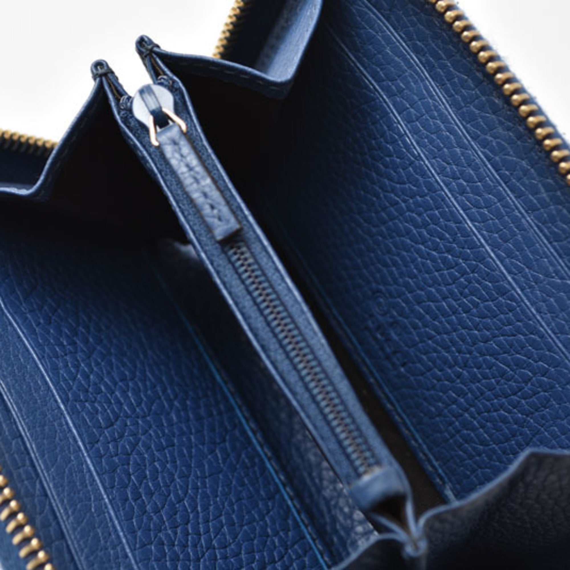 Gucci Blue Leather Coin Purse/Coin Case (Pre-Owned)