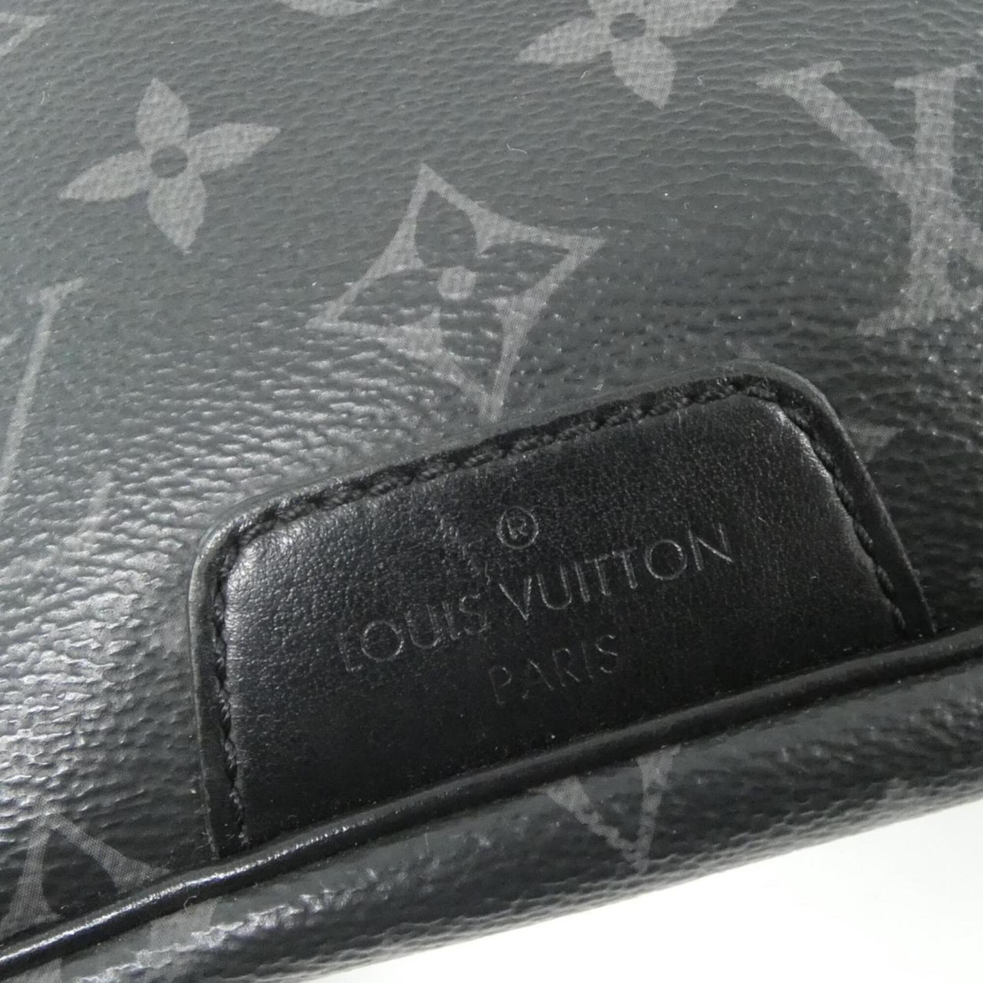 Louis Vuitton Black Coated Canvas Shoulder Bag Sling Bag (Pre-Owned)