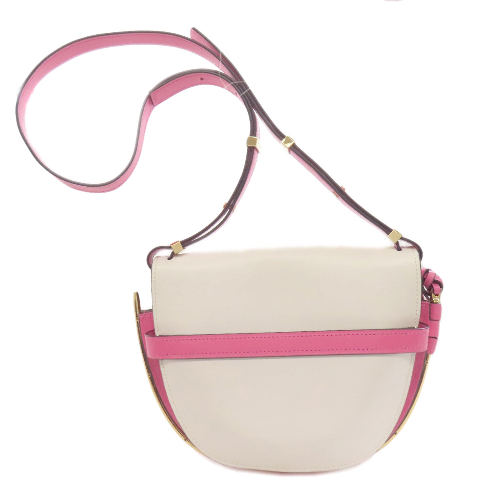 Loewe Pink White Leather Shoulder Bag (Pre-Owned)