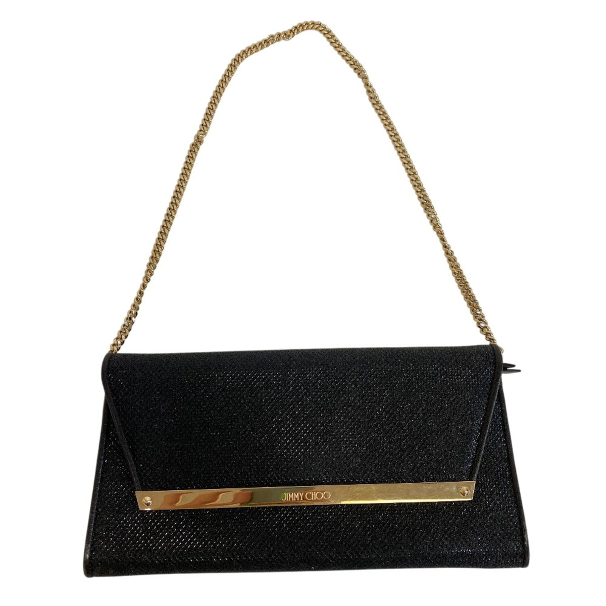 Jimmy Choo Black Leather Shoulder Bag (Pre-Owned)