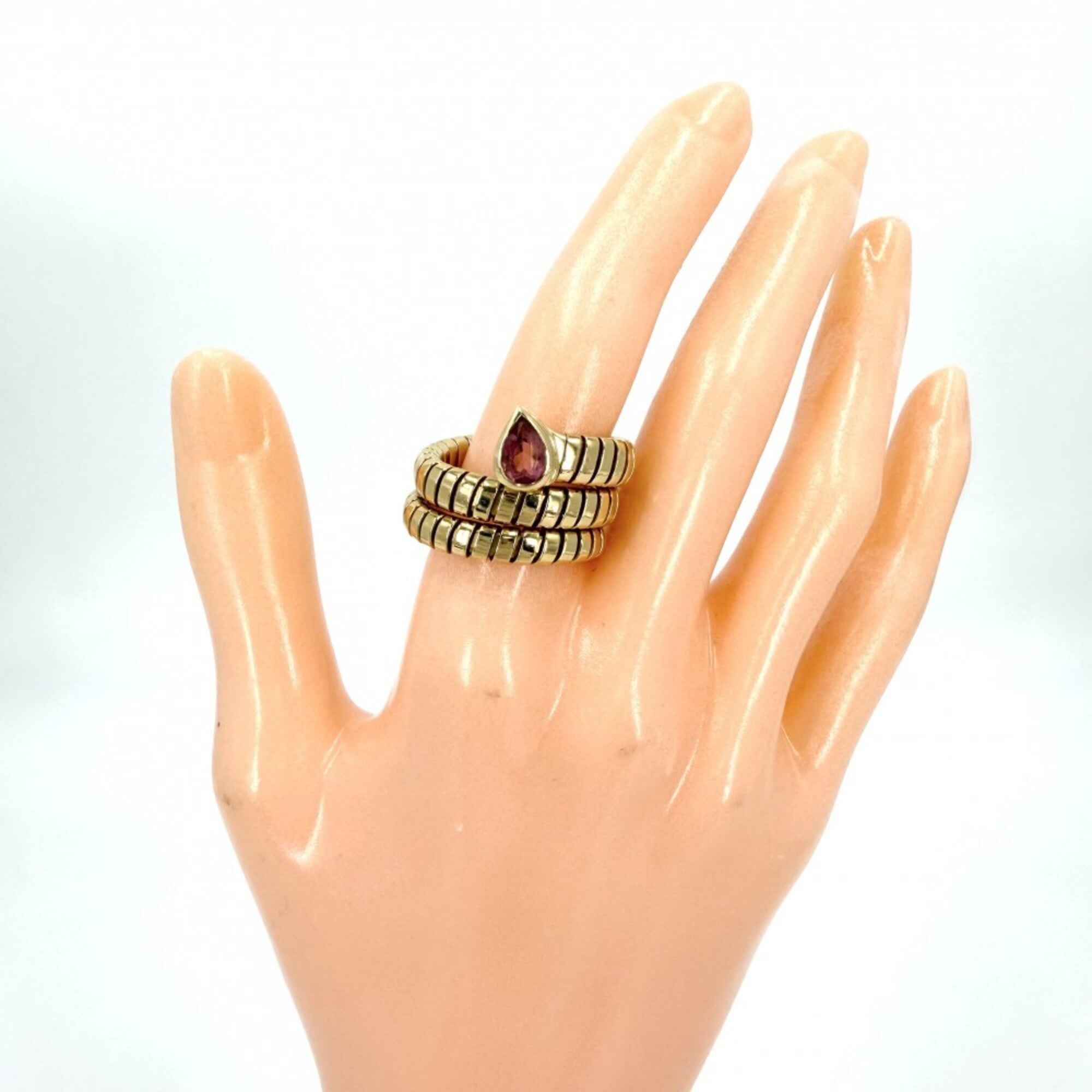 Bvlgari Tubogas Gold Pink Yellow Gold (18K) Band Ring (Pre-Owned)