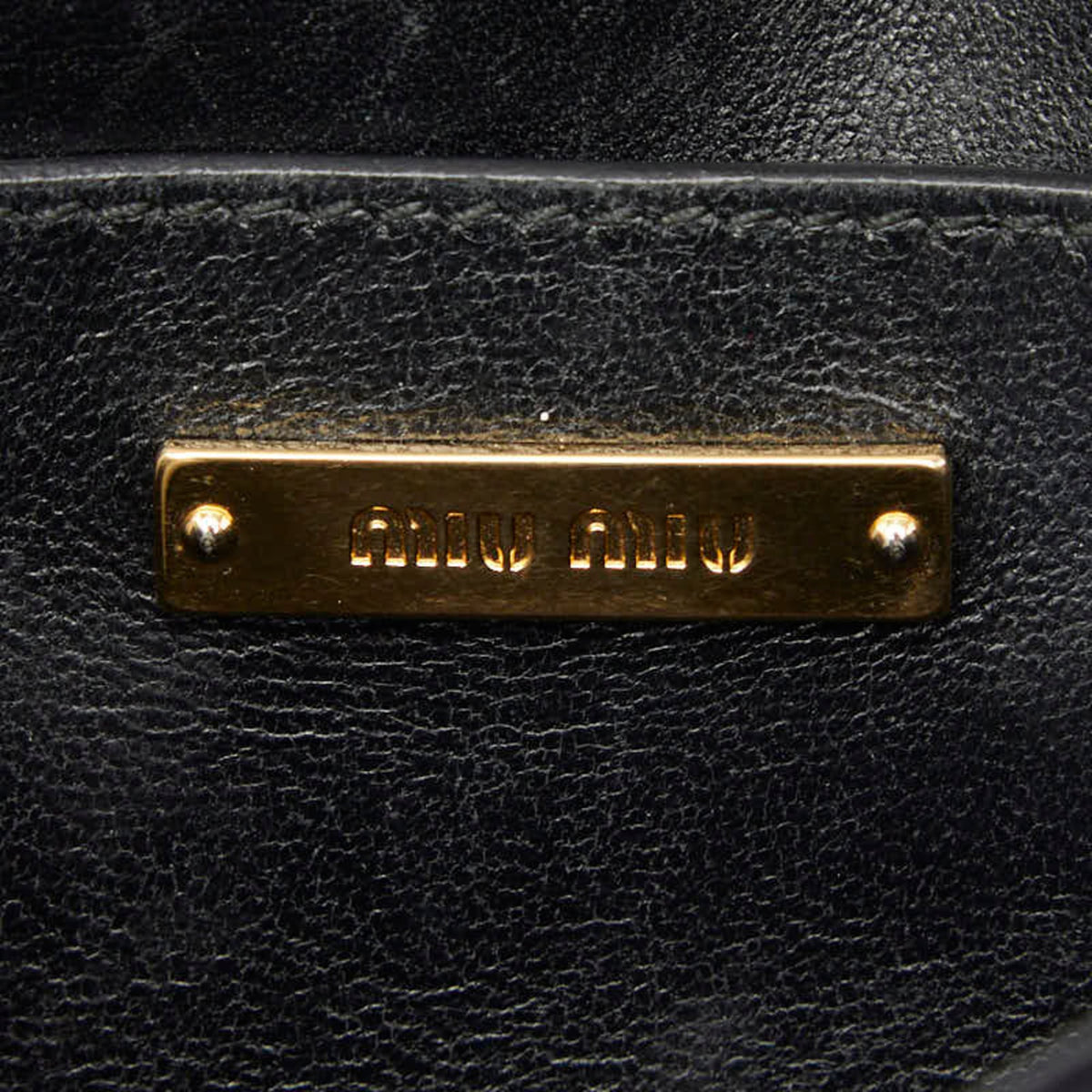 Miu Miu Matelasse Black Velvet Leather Shoulder Bag (Pre-Owned)