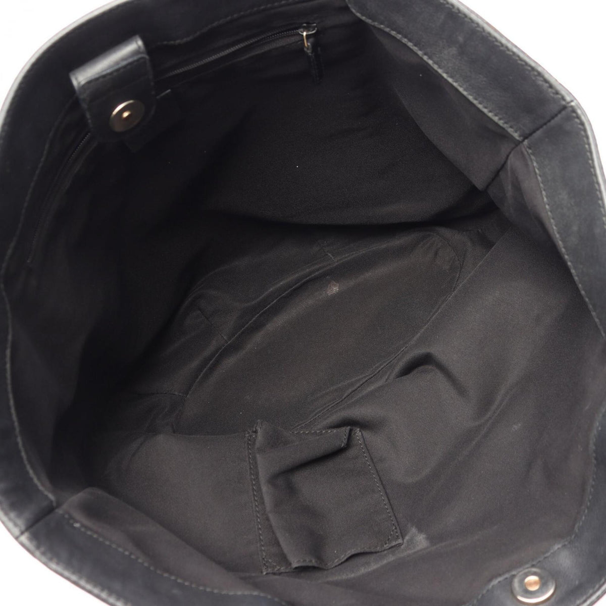 Gucci Black Canvas Leather Handbag Tote Bag (Pre-Owned)