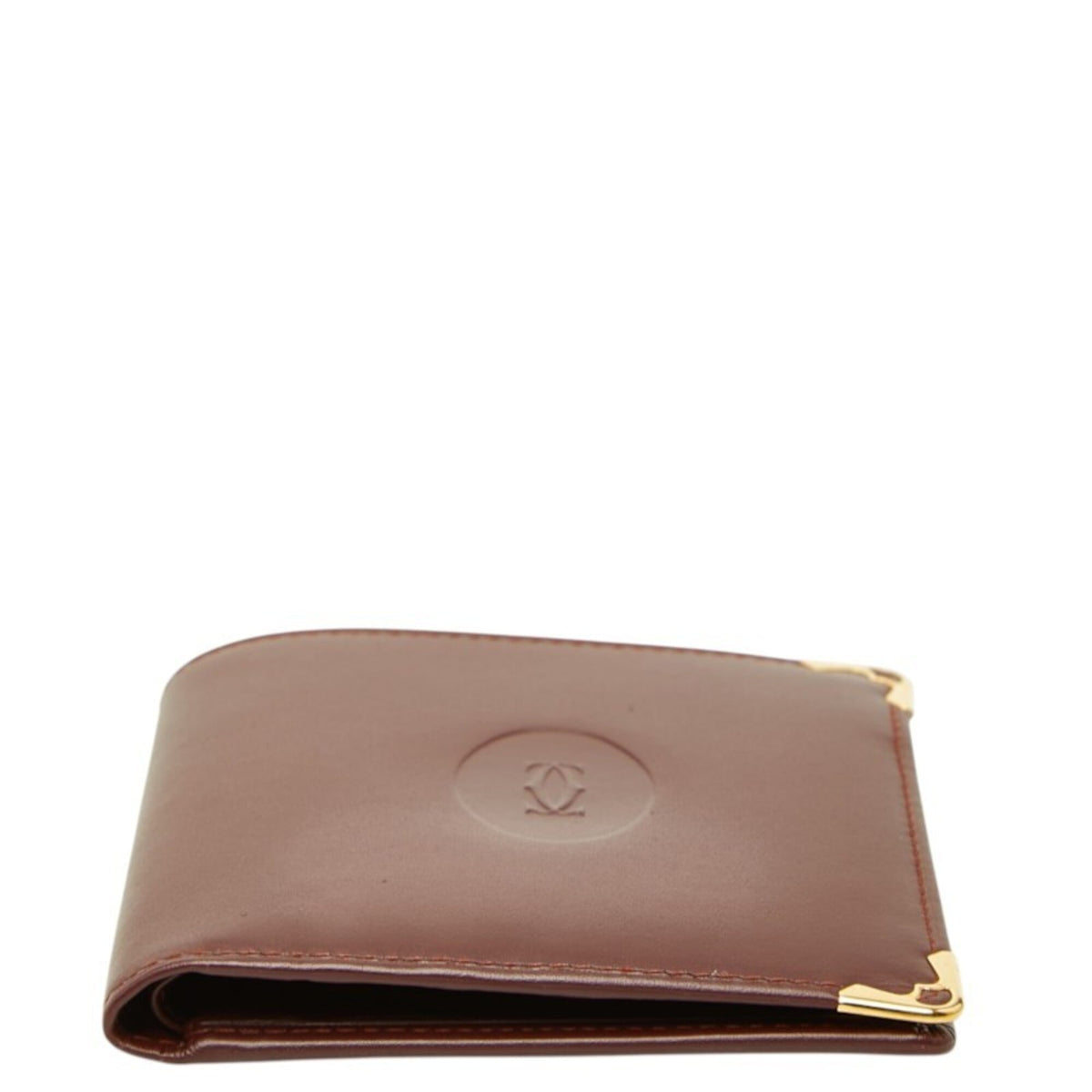 Cartier Bordeaux Wine Red Leather Wallet (Bi-Fold) (Pre-Owned)