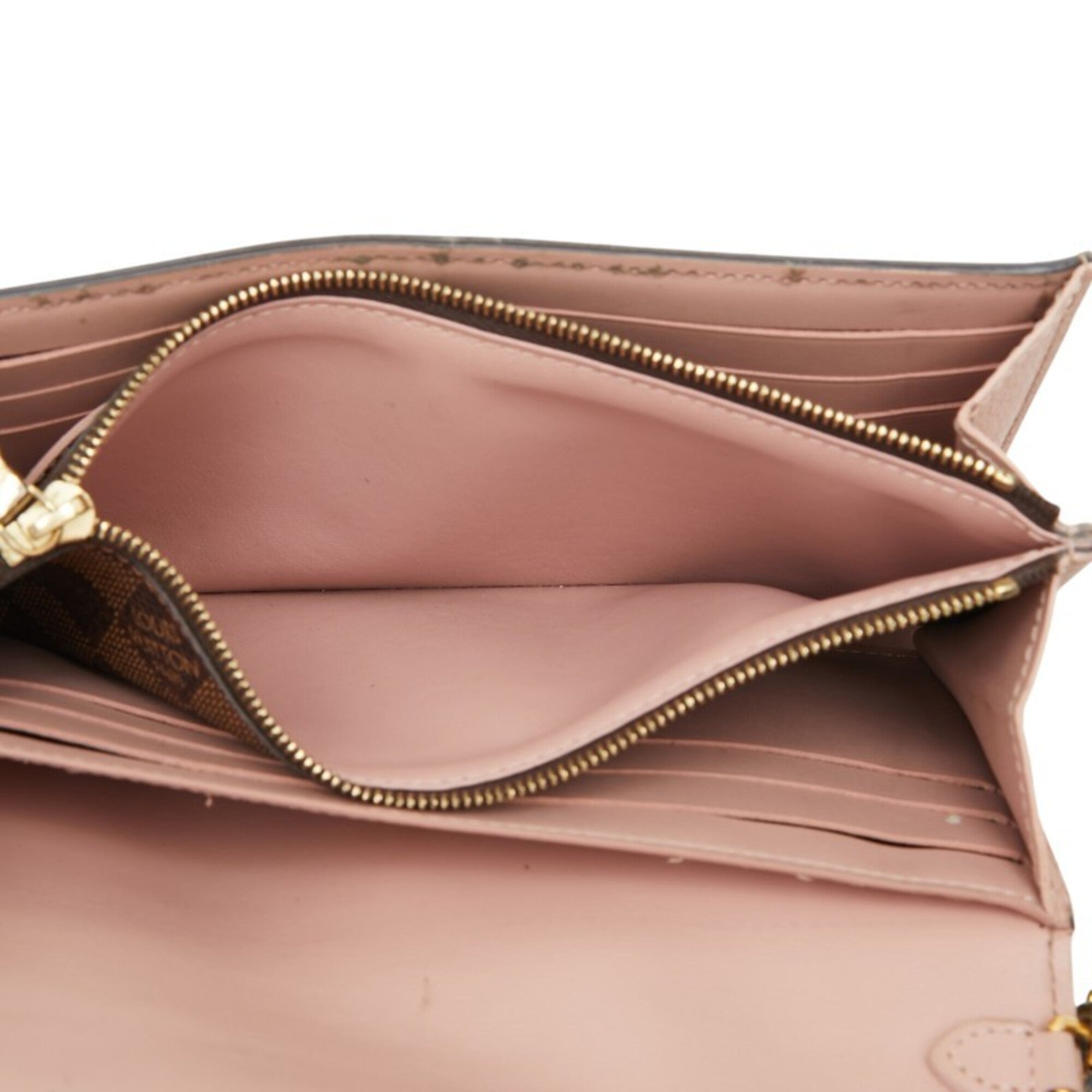 Louis Vuitton Brown Rose Ballerine Pvc Leather Chain/Shoulder Wallet (Pre-Owned)