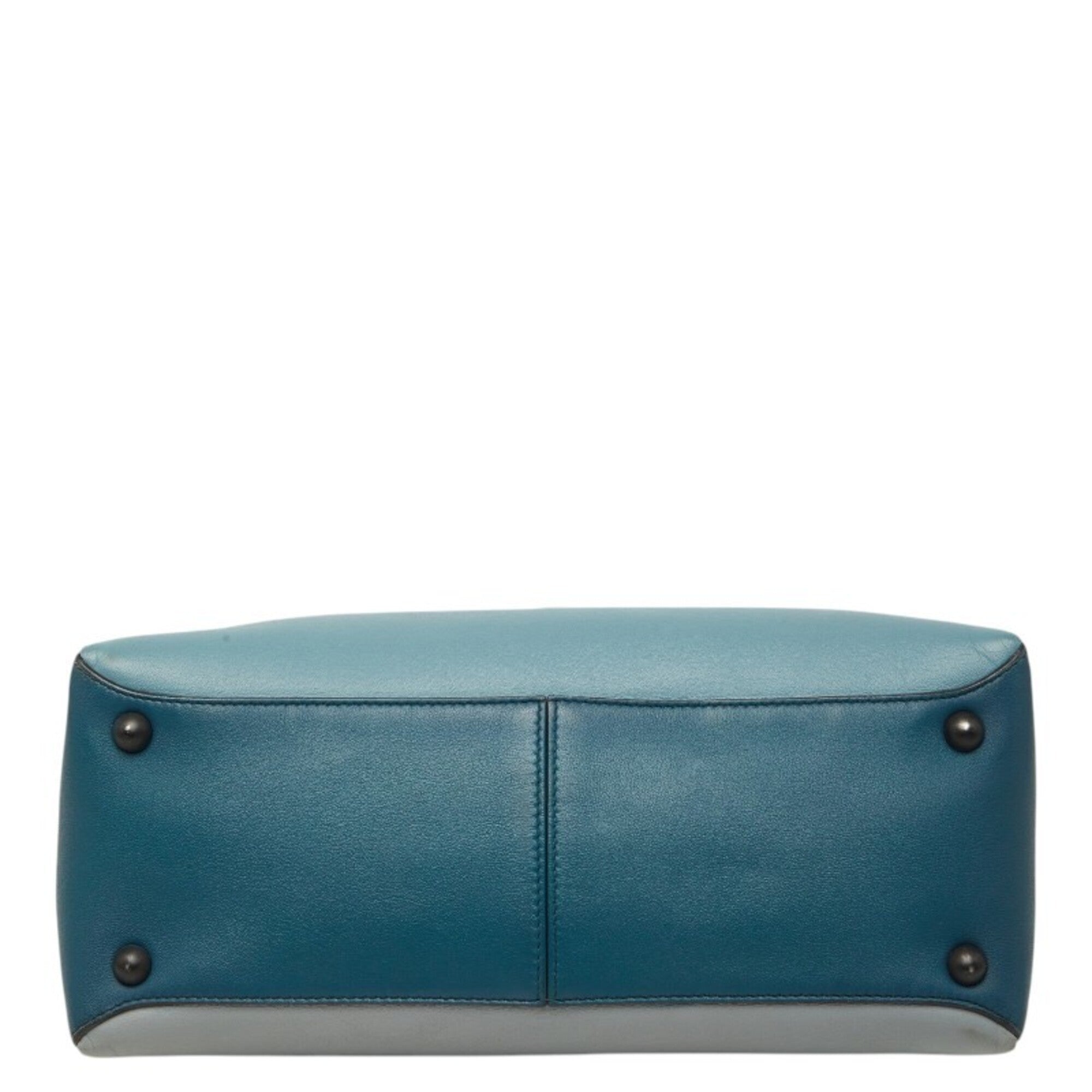 Bottega Veneta Light Blue Leather Handbag Shoulder Bag (Pre-Owned)