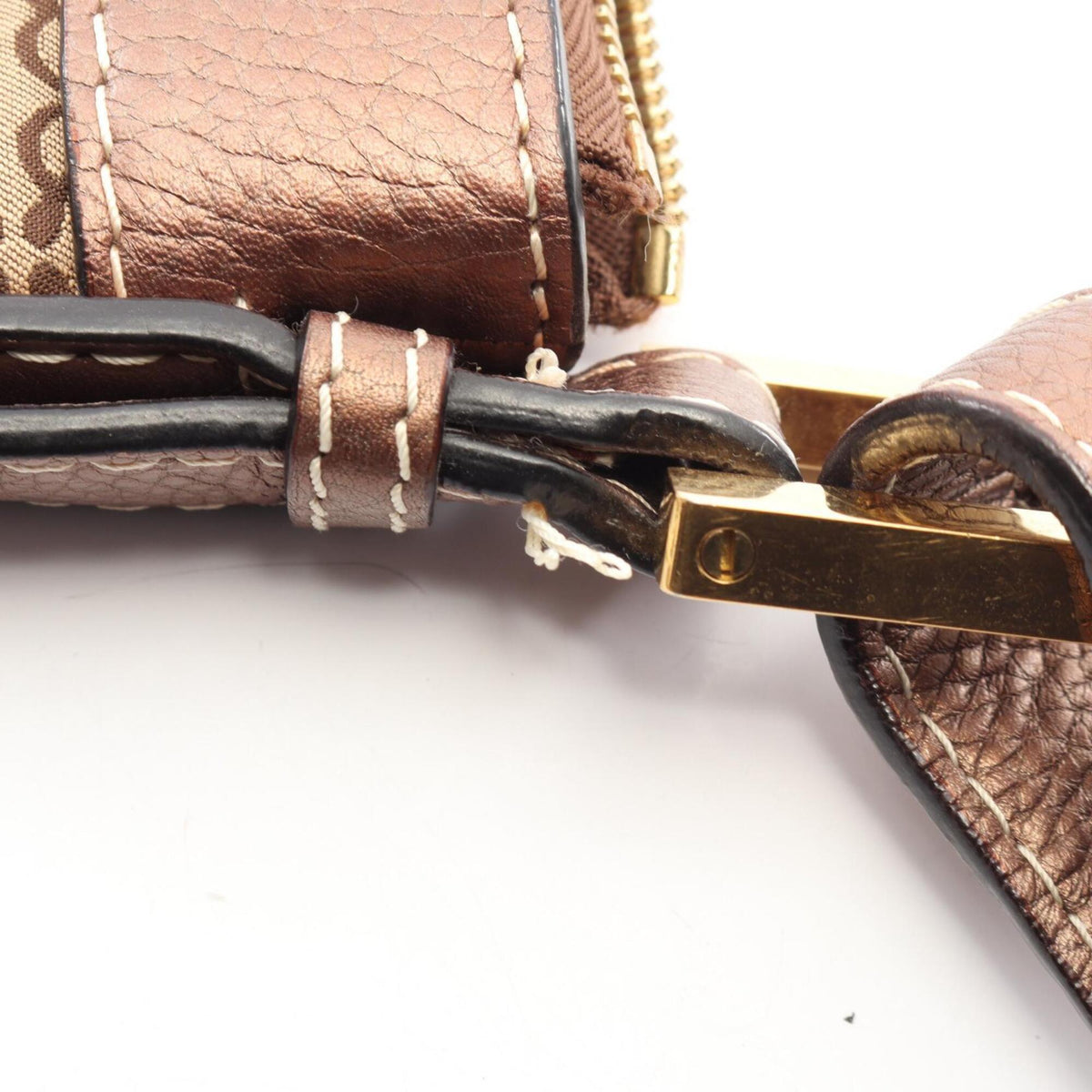 Loewe Beige Brown Canvas Leather Handbag Shoulder Bag (Pre-Owned)