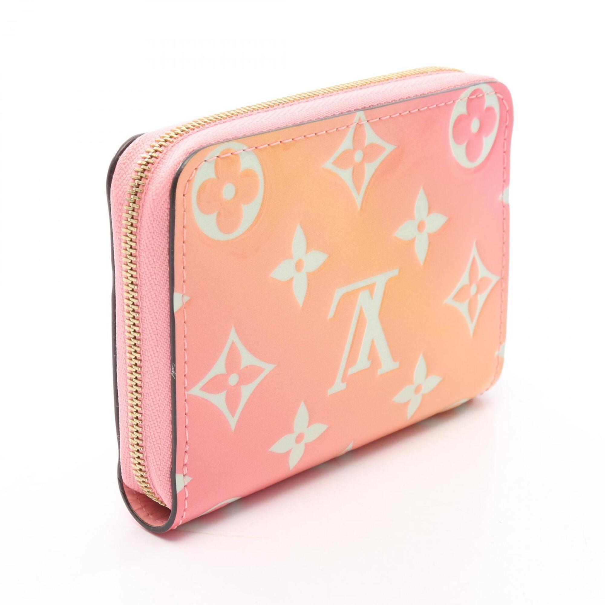 Louis Vuitton Orange Pink Leather Coin Purse/Coin Case (Pre-Owned)