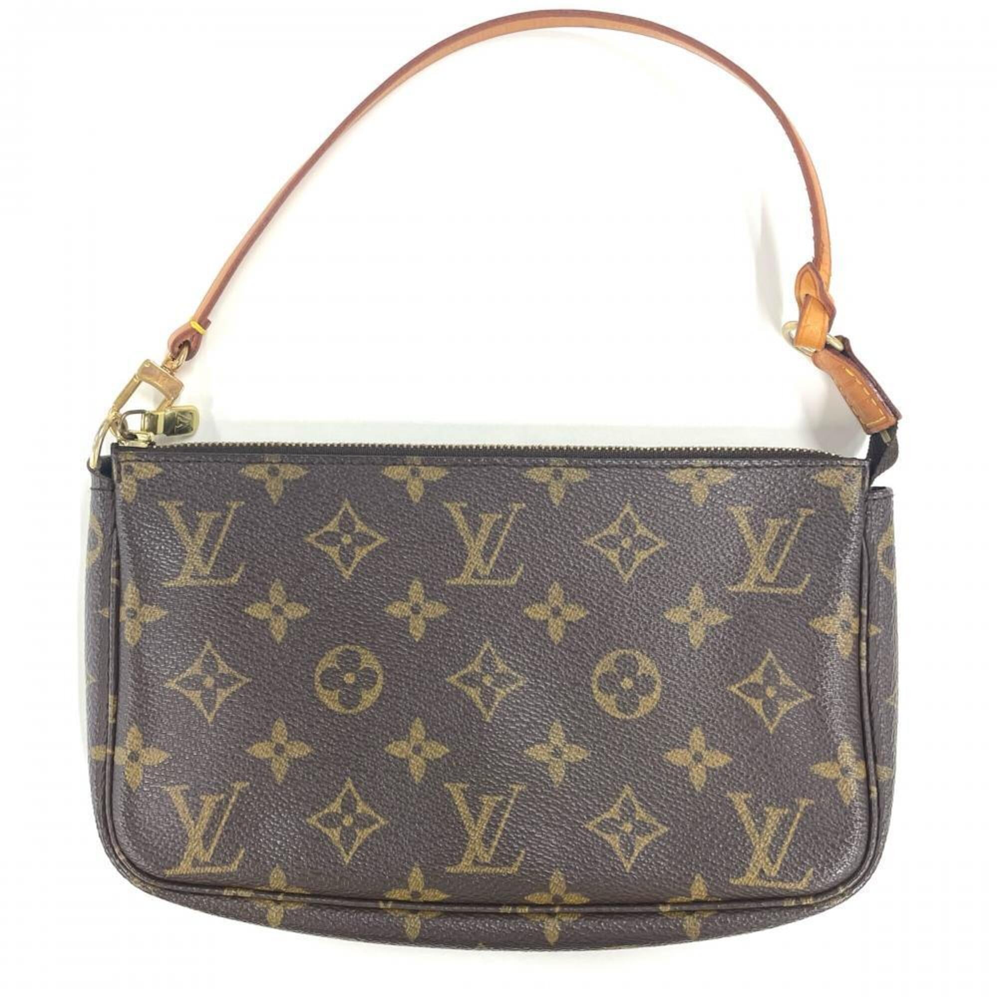 Louis Vuitton Brown Monogram Canvas Handbag Pouch (Pre-Owned)