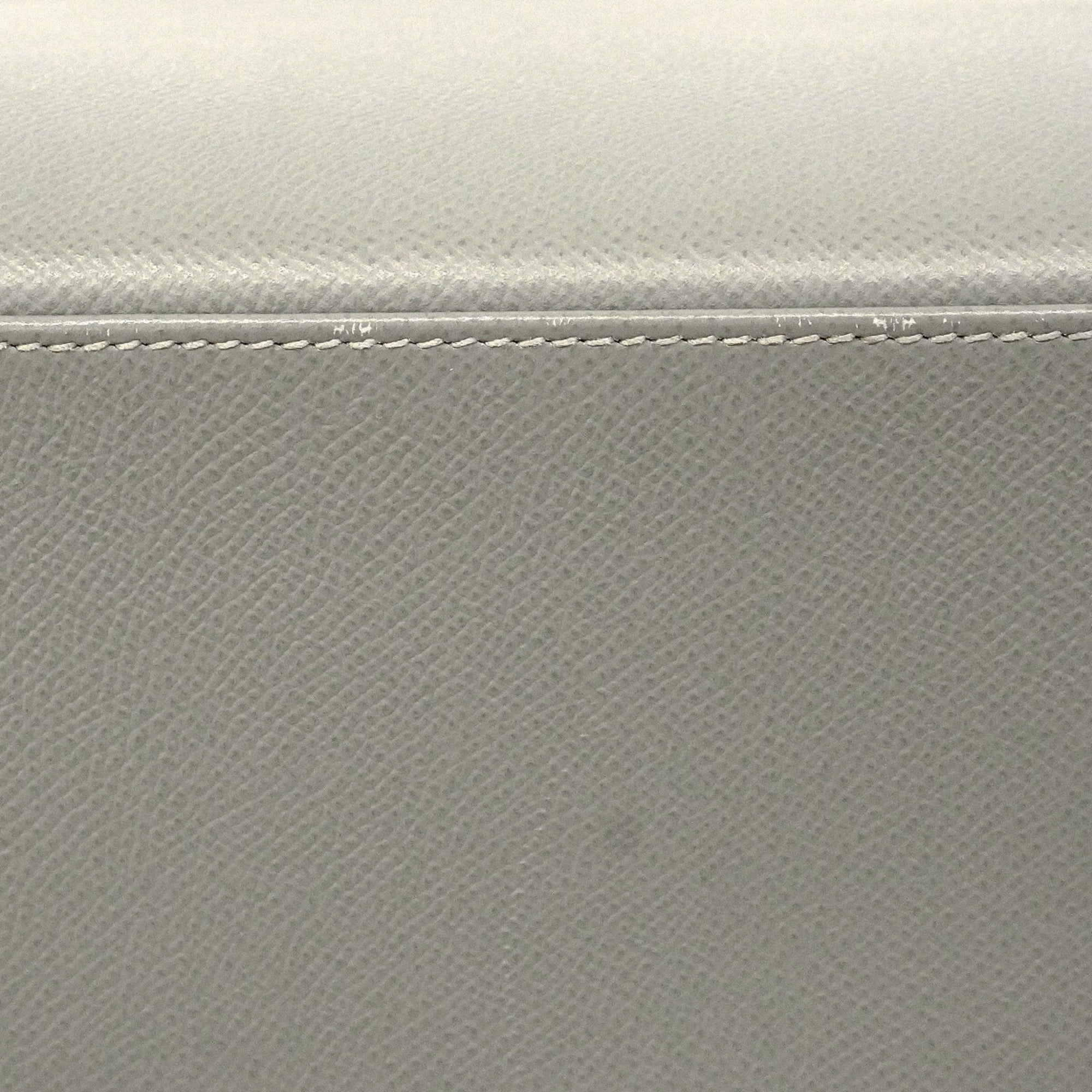 Hermes Gray Leather Handbag (Pre-Owned)