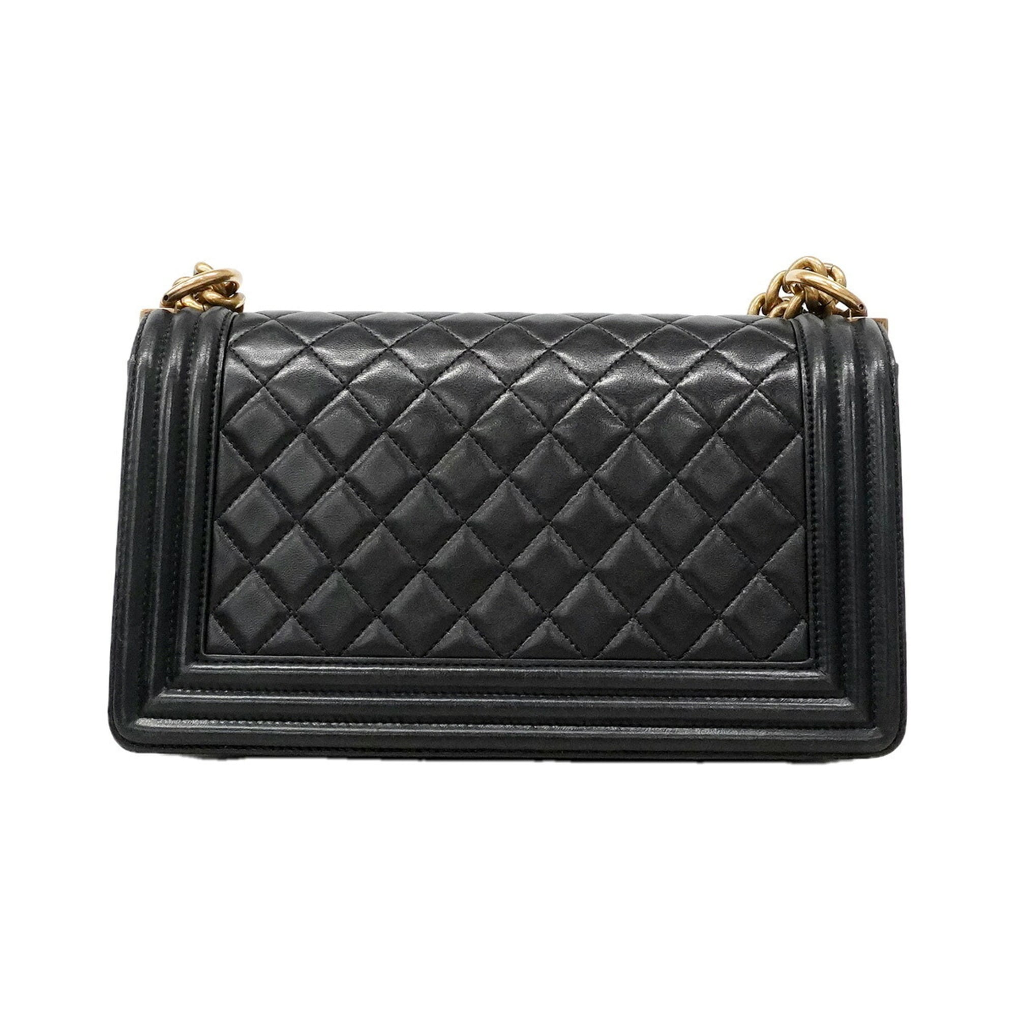 Chanel Black Leather Shoulder Bag (Pre-Owned)