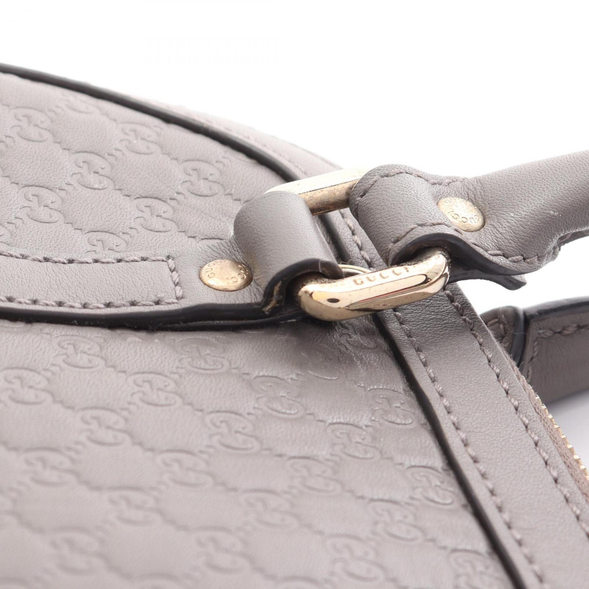 Gucci Gray Leather Handbag (Pre-Owned)