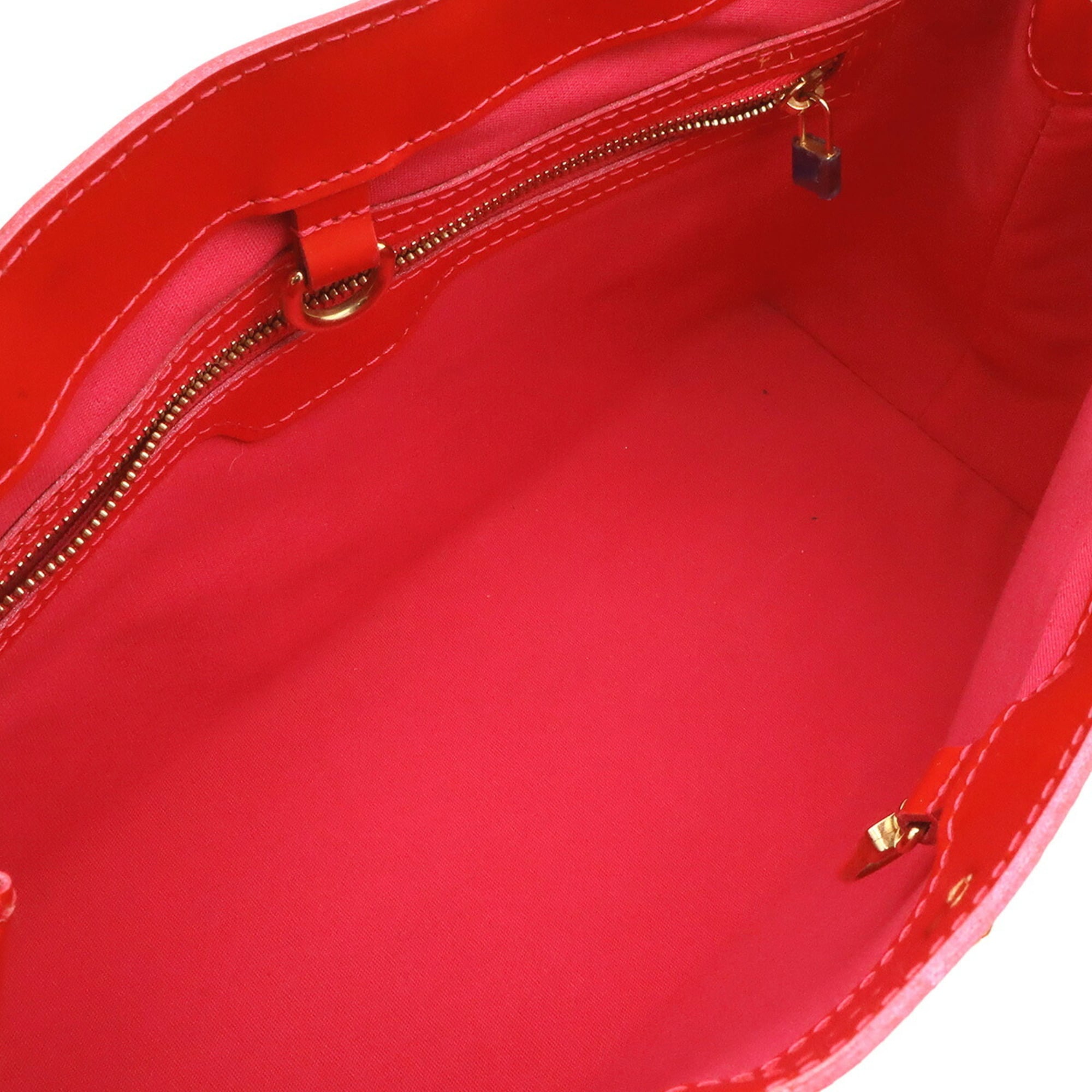 Louis Vuitton Rose Pop Monogram Vernis Handbag Tote Bag (Pre-Owned)