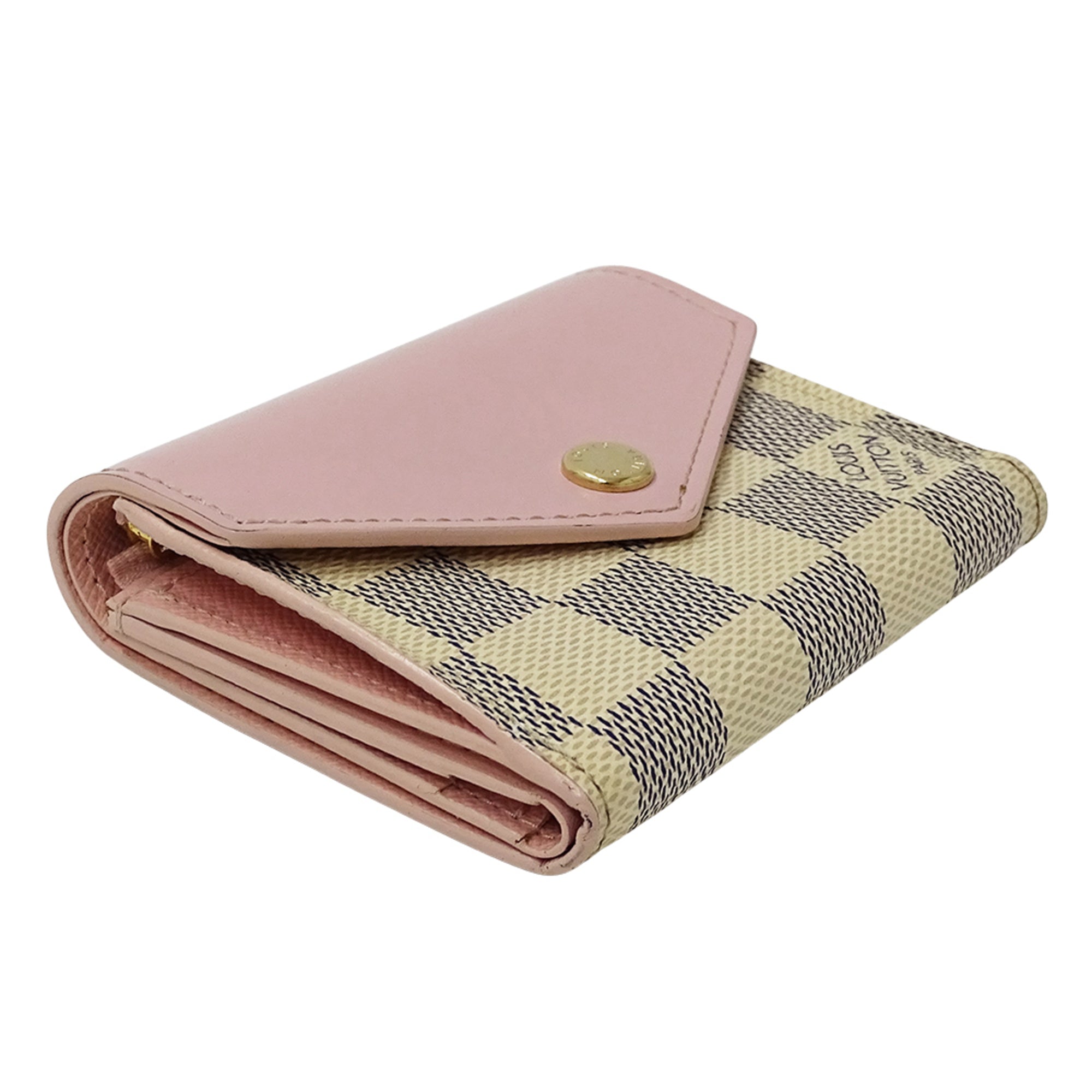 Louis Vuitton Ivory Rose Ballerine Damier Azur Wallet (Tri-Fold) (Pre-Owned)