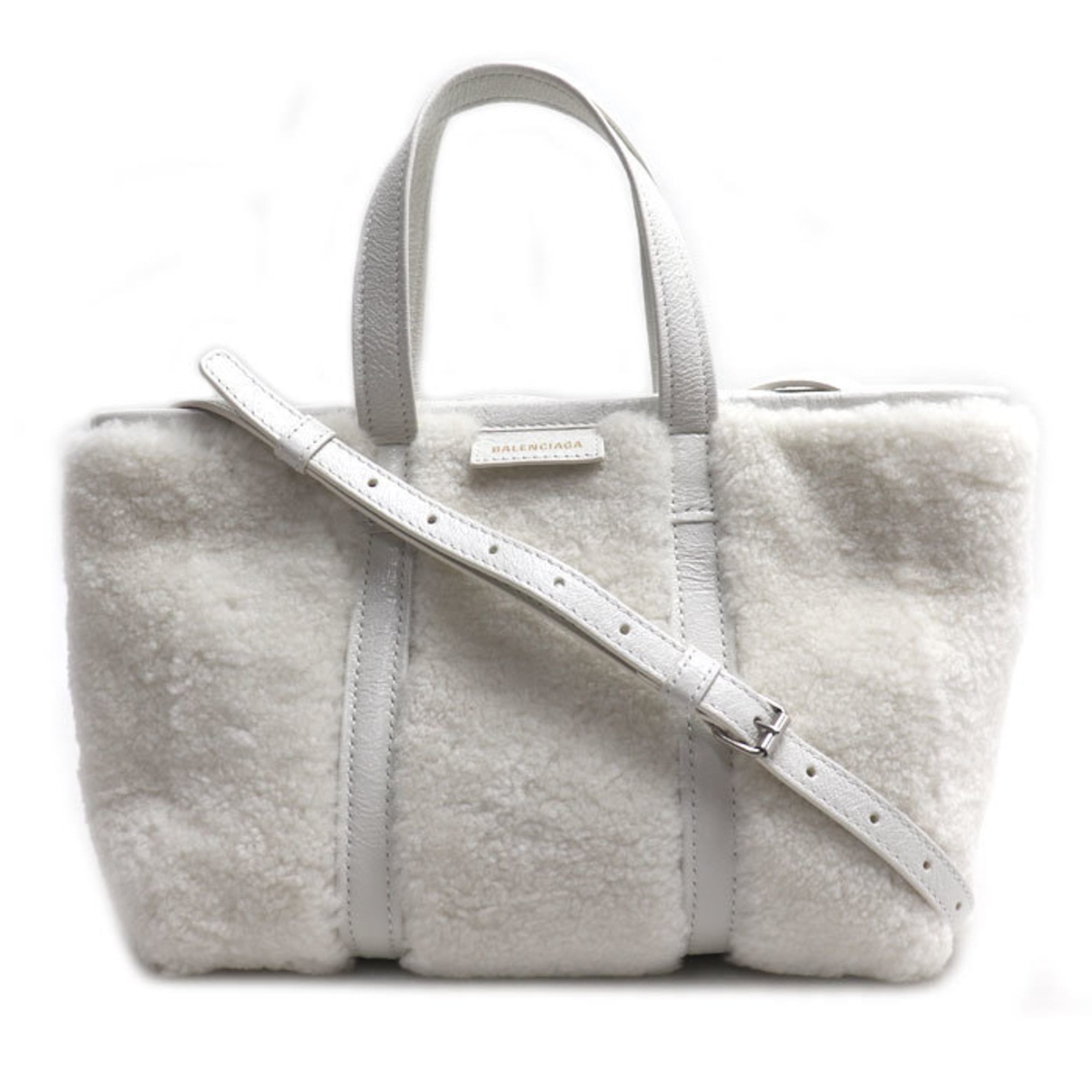 Balenciaga White Leather Shoulder Bag (Pre-Owned)