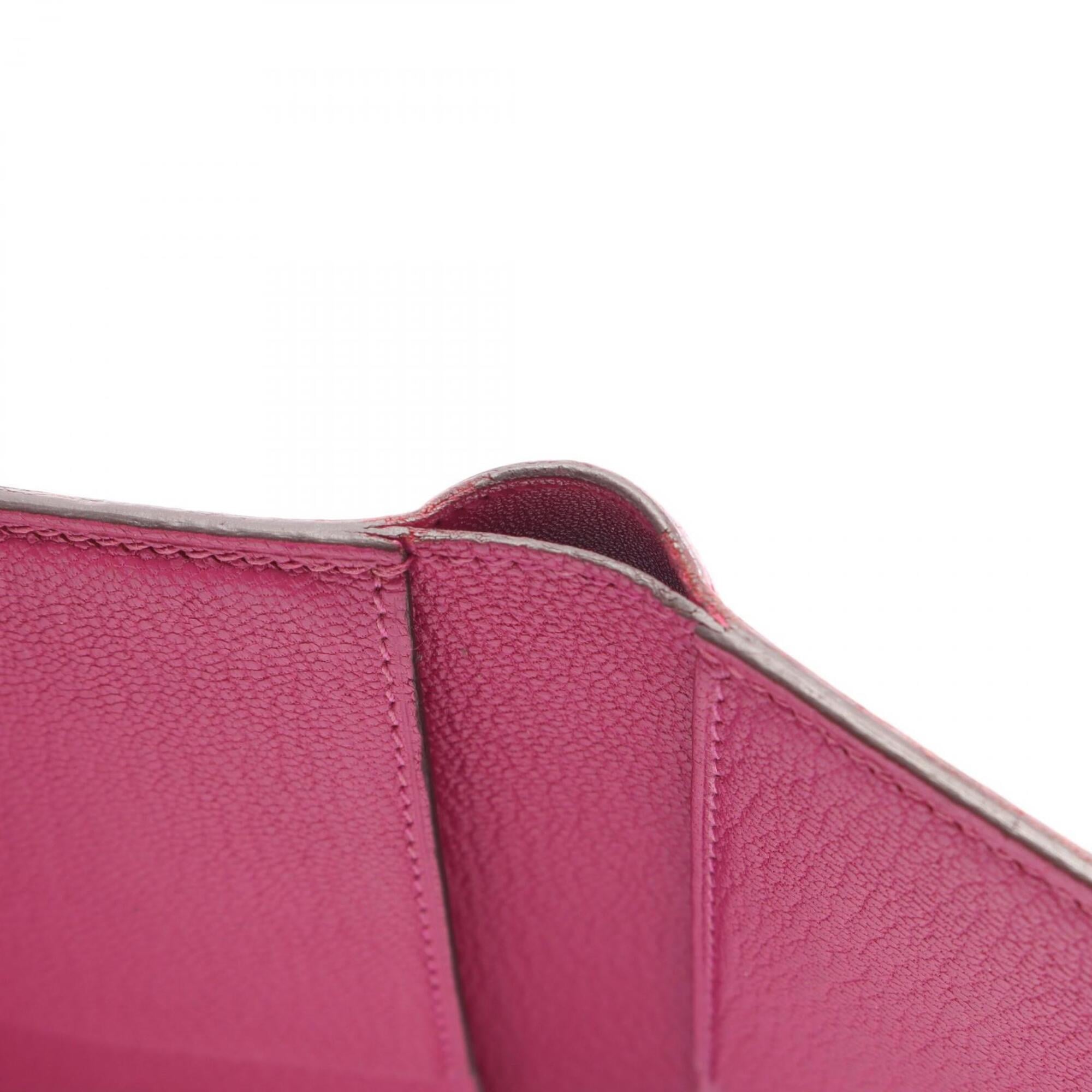 Hermes Pink Chevre Leather Wallet (Tri-Fold) (Pre-Owned)