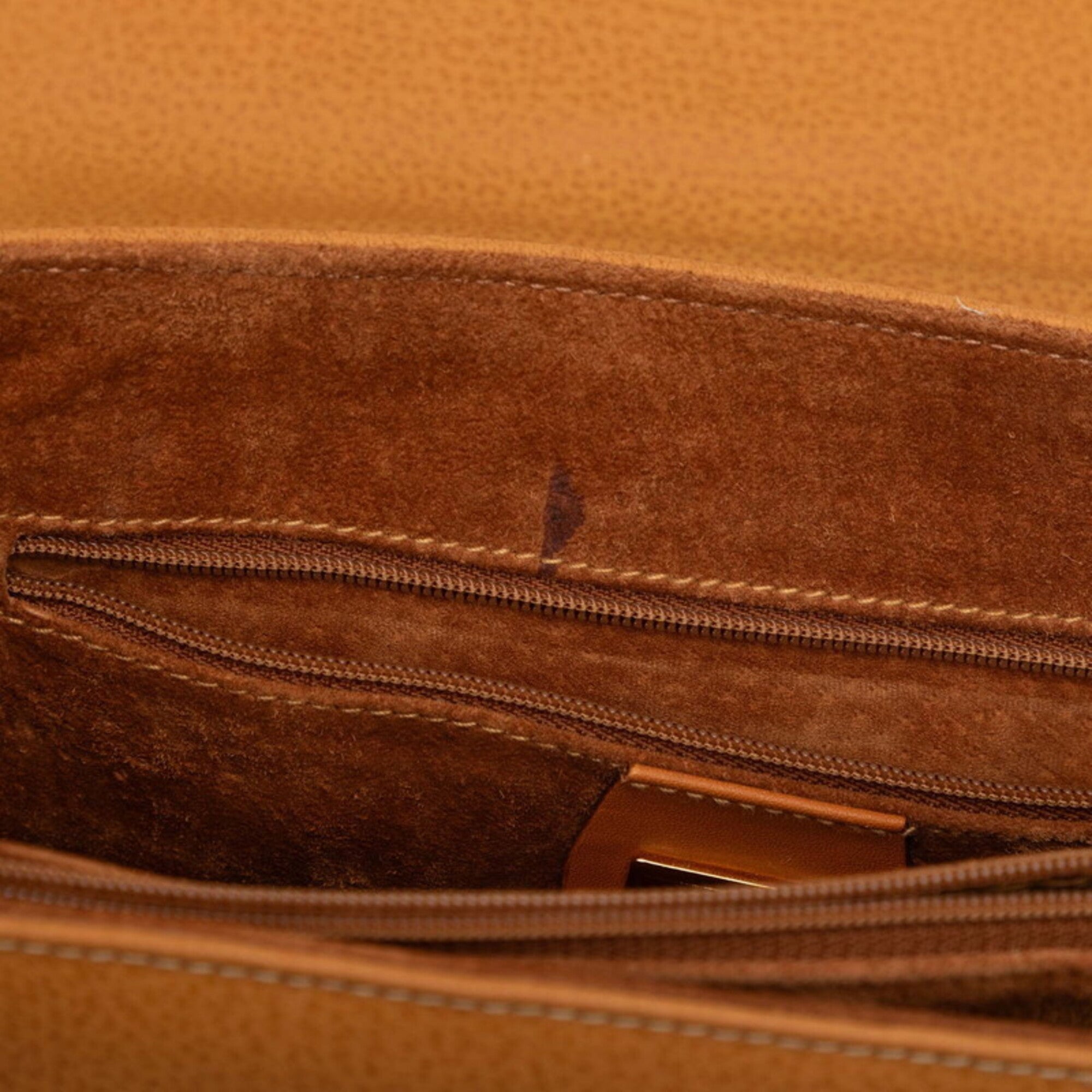 Gucci Brown Leather Handbag Shoulder Bag (Pre-Owned)