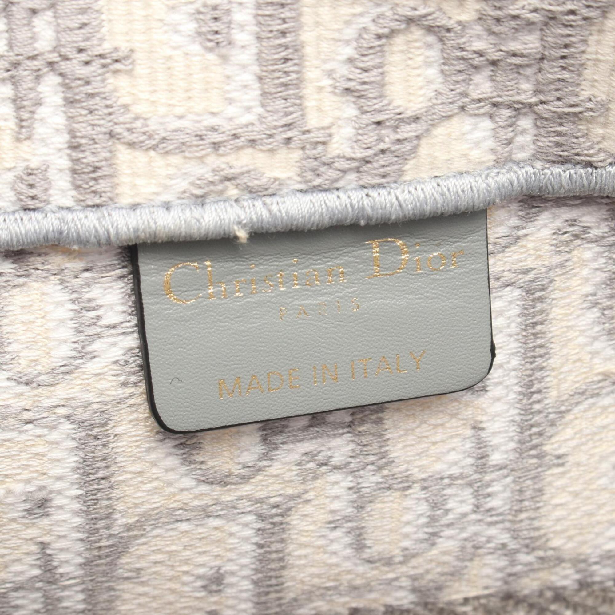 Christian Dior Gray Canvas Handbag Tote Bag (Pre-Owned)