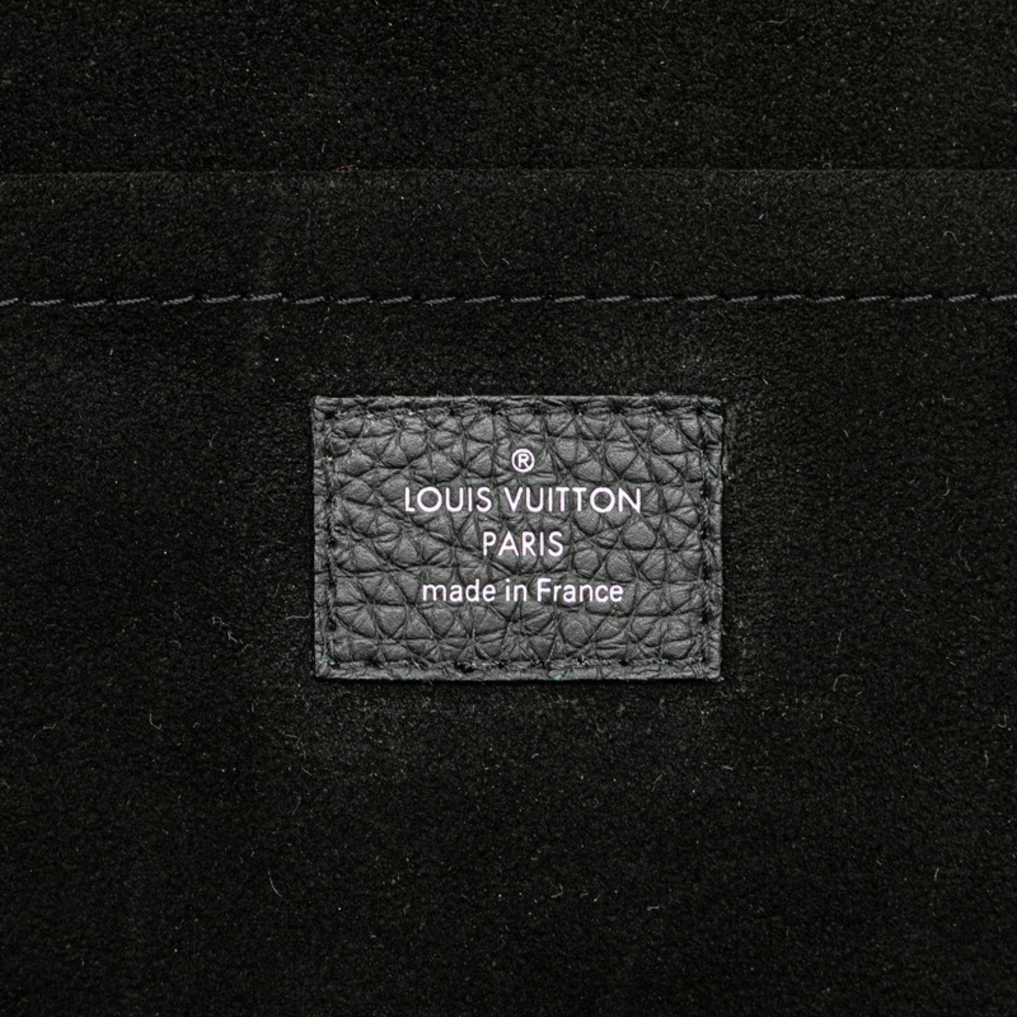 Louis Vuitton Taurillon Black Noir Leather Clutch Bag Pochette (Pre-Owned)