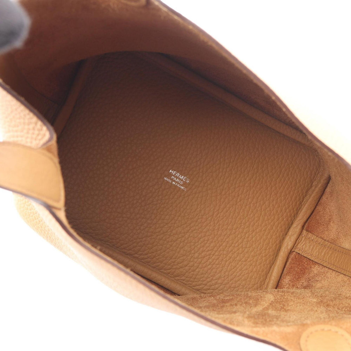 Hermes Brown Taurillon Clemence Leather Handbag (Pre-Owned)