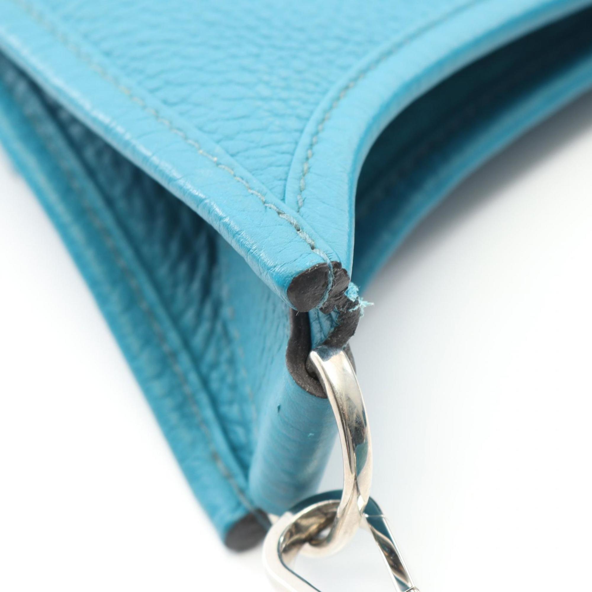 Hermes Blue Blue Paon Taurillon Clemence Leather Leather Shoulder Bag (Pre-Owned)