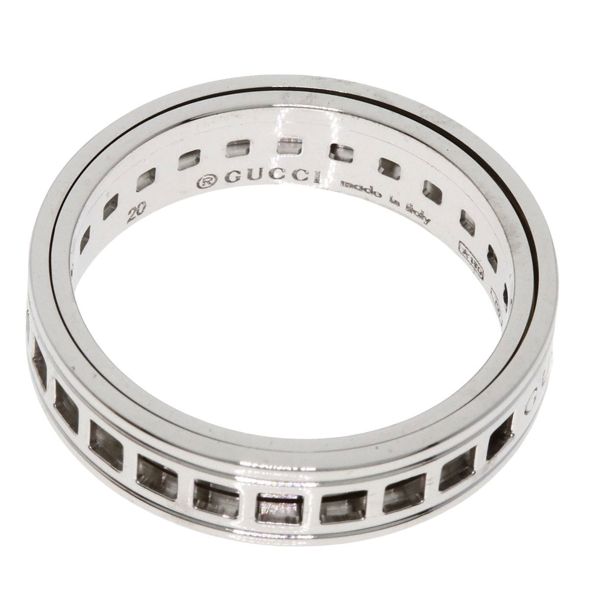Gucci White Gold (18K) Band Ring (Pre-Owned)