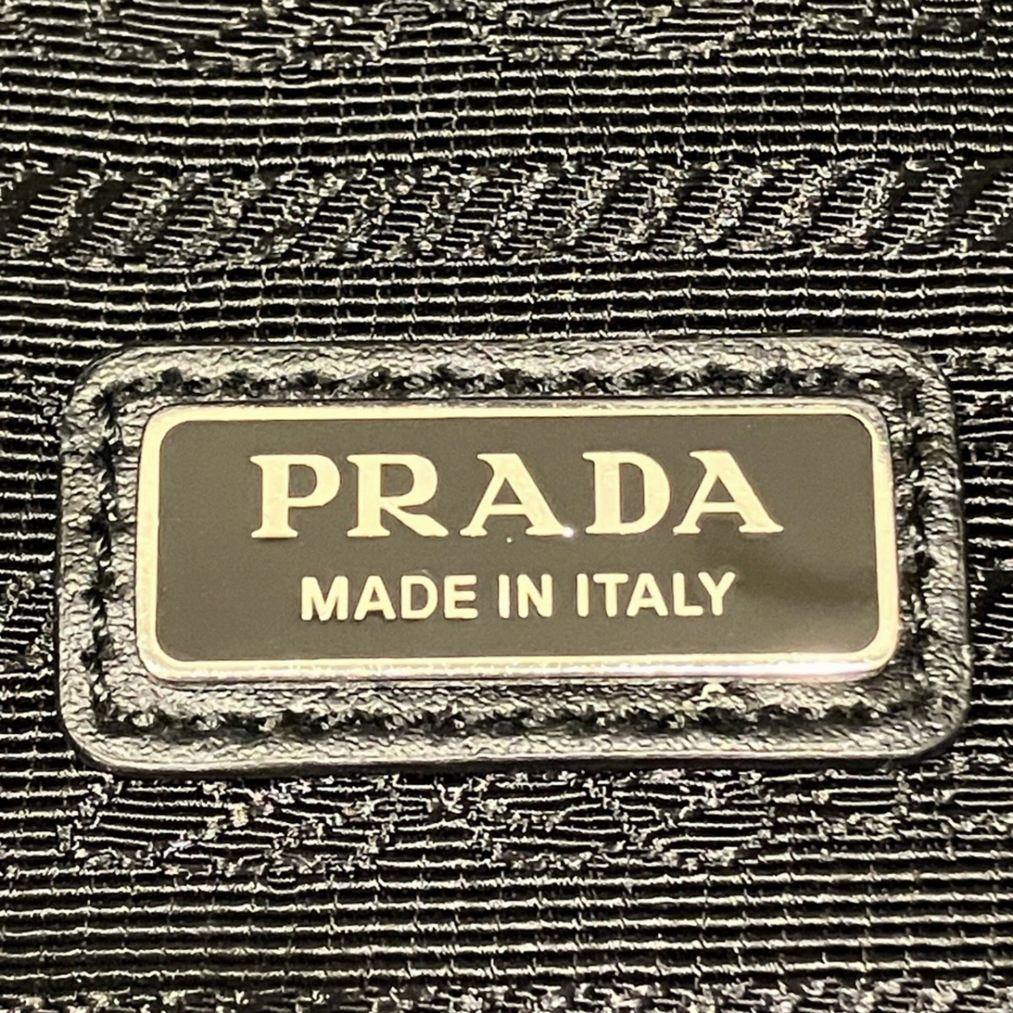 Prada Saffiano Light Blue Leather Shoulder Bag (Pre-Owned)