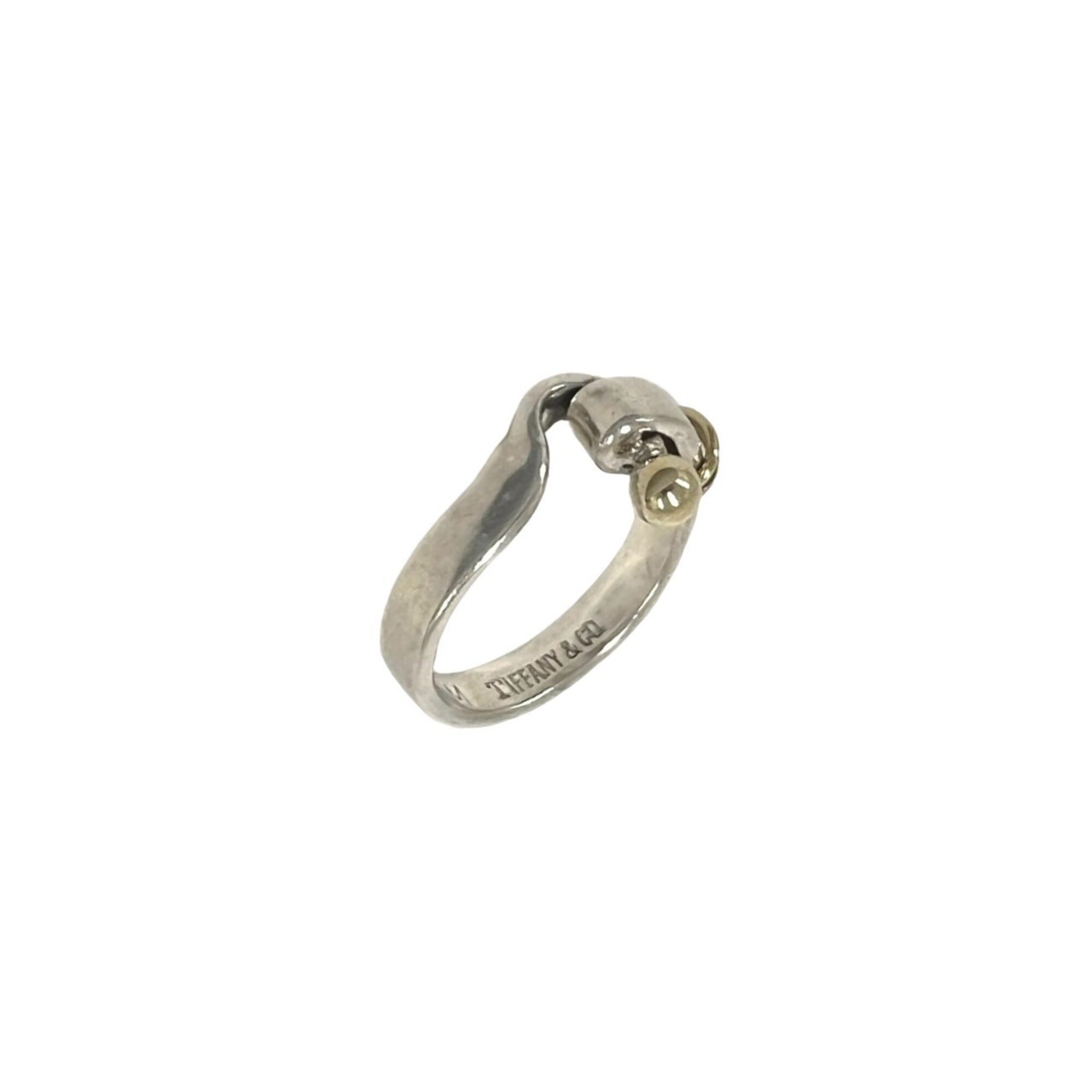 Tiffany Gold Silver Yellow Gold (18K) Silver 925 Band Ring (Pre-Owned)