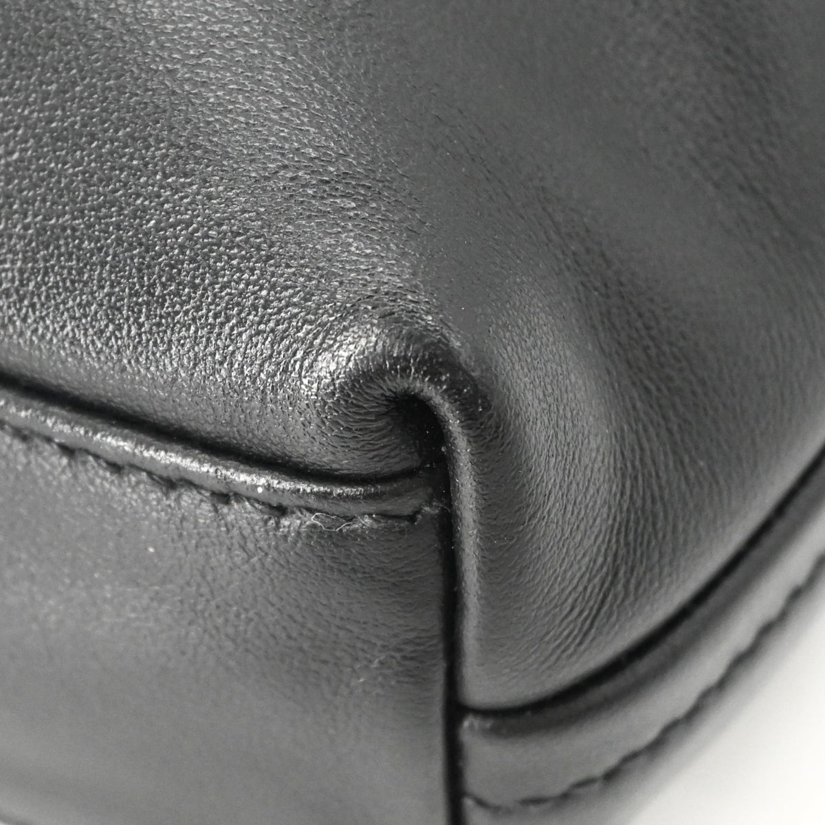 Prada Black Blue Leather Shoulder Bag (Pre-Owned)