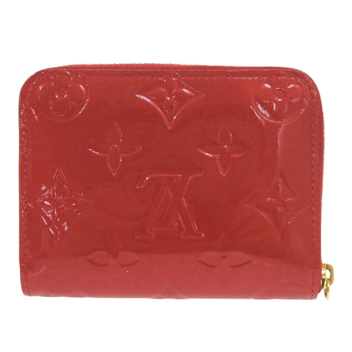 Louis Vuitton Red Color Monogram Vernis Coin Purse/Coin Case (Pre-Owned)