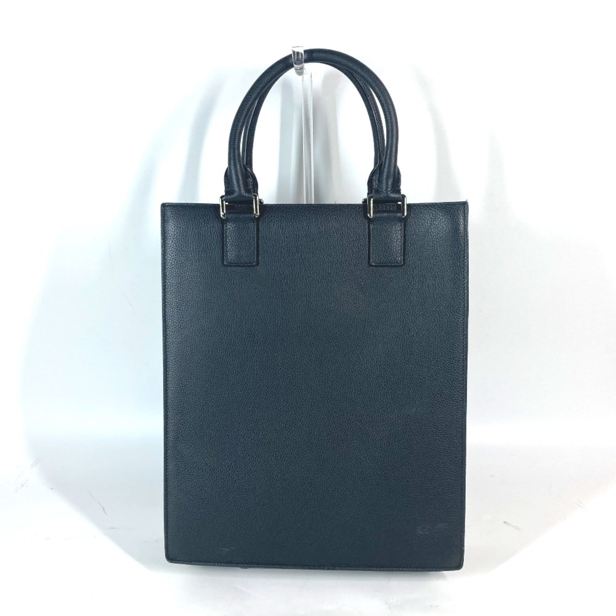Christian Dior Black Leather Handbag Shoulder Bag Tote Bag (Pre-Owned)