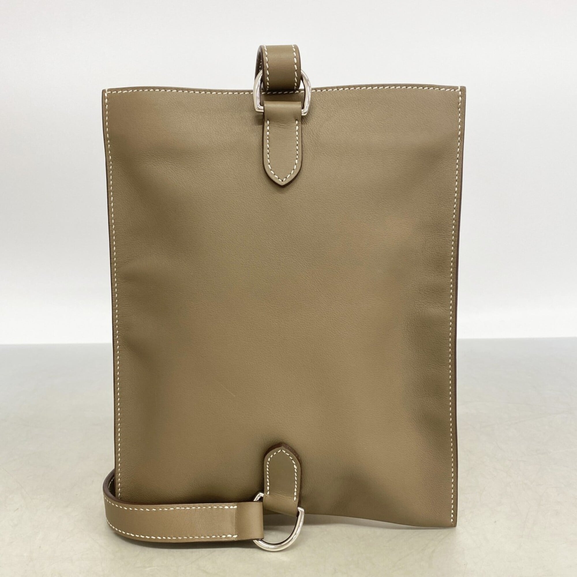 Hermes Etoupe Gray Swift Leather Shoulder Bag (Pre-Owned)