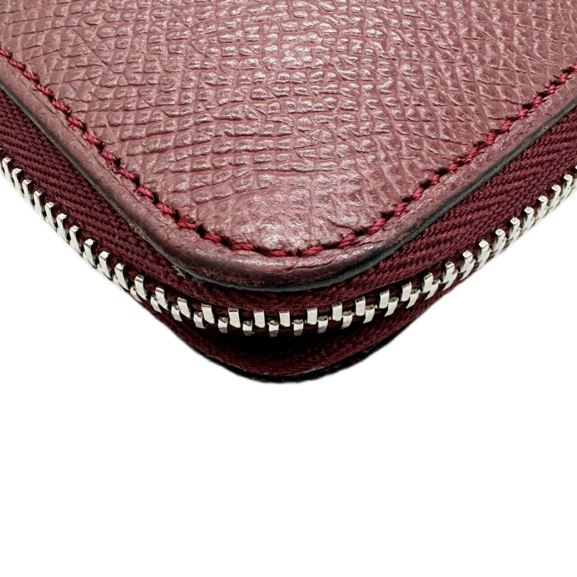 Hermes Azap Rouge H Epsom Leather Long Wallet (Bi-Fold) (Pre-Owned)