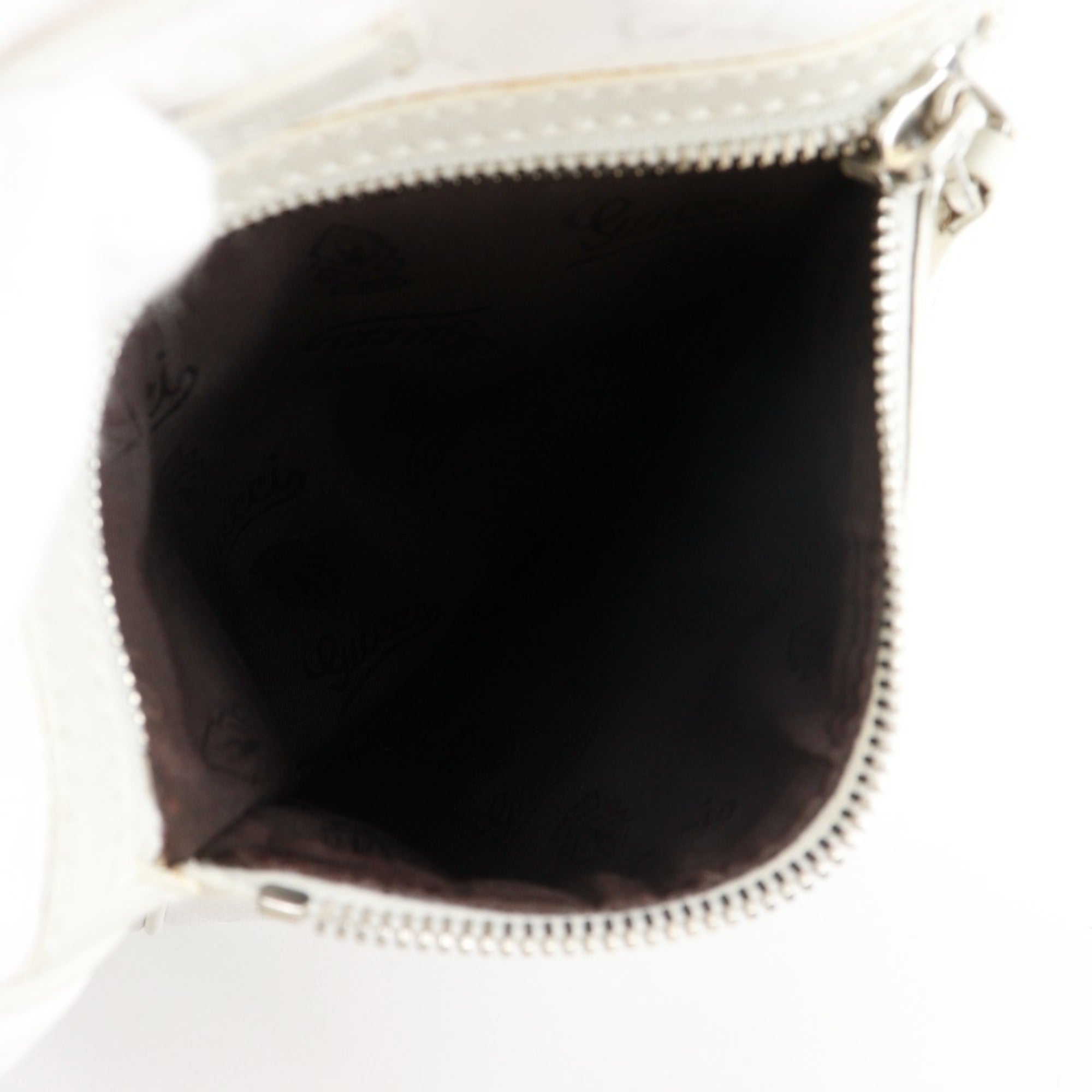 Gucci White Gg Imprimé Pvc Shoulder Bag (Pre-Owned)