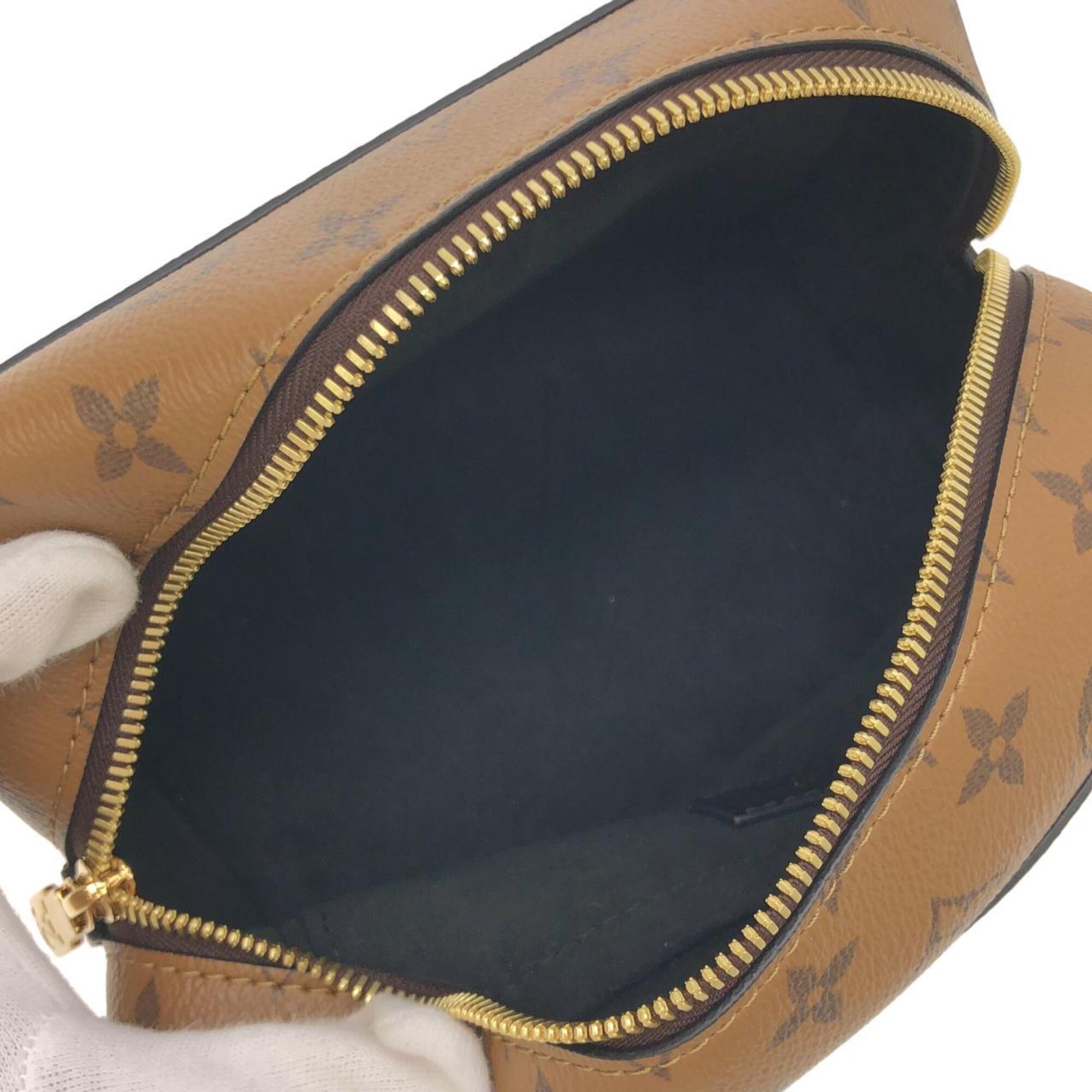Louis Vuitton Marron Coated Canvas Handbag Pouch (Pre-Owned)