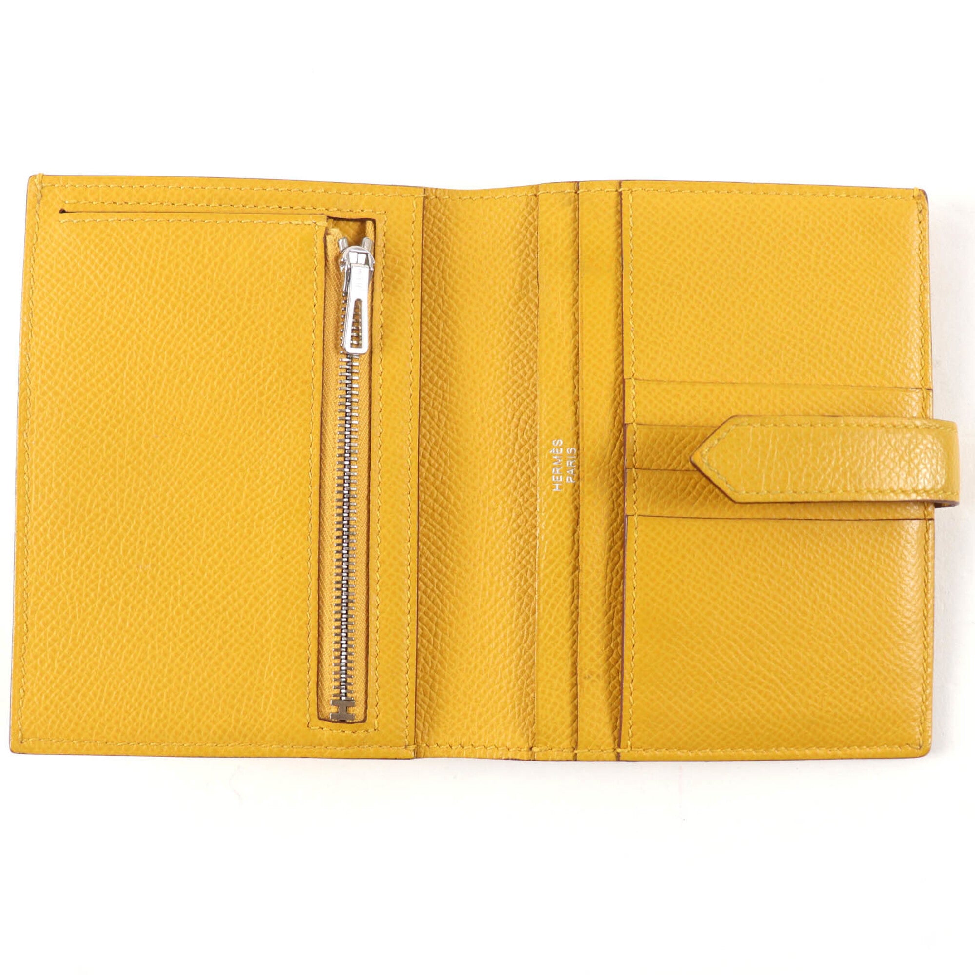 Hermes Yellow Leather Wallet (Bi-Fold) (Pre-Owned)