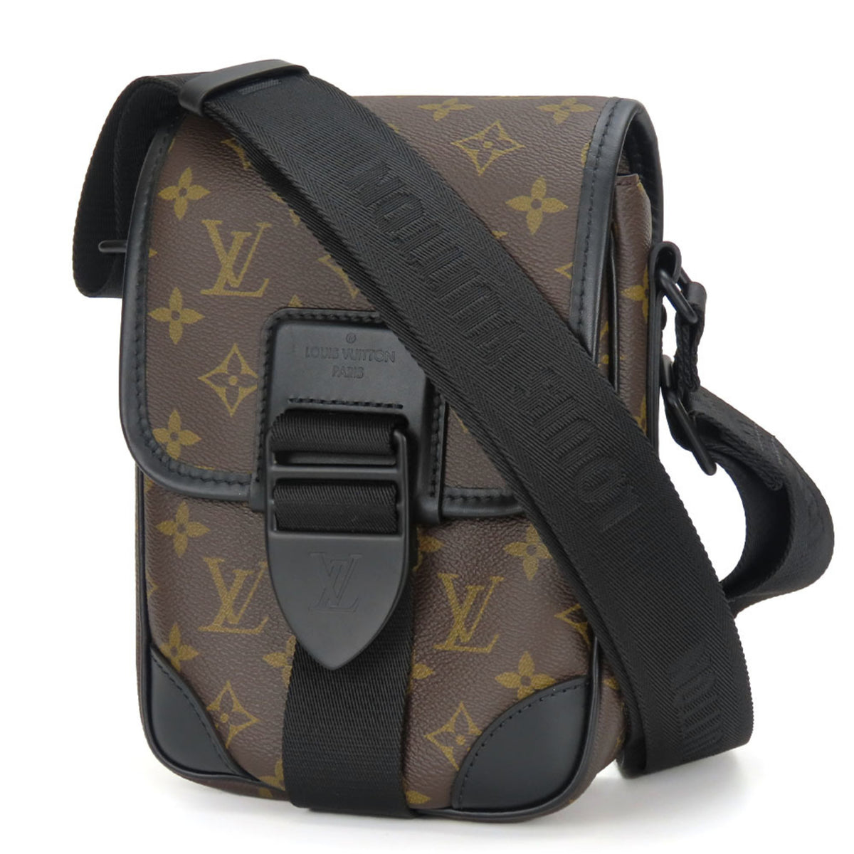 Louis Vuitton Monogram Macassar Black Brown Shoulder Bag (Pre-Owned)