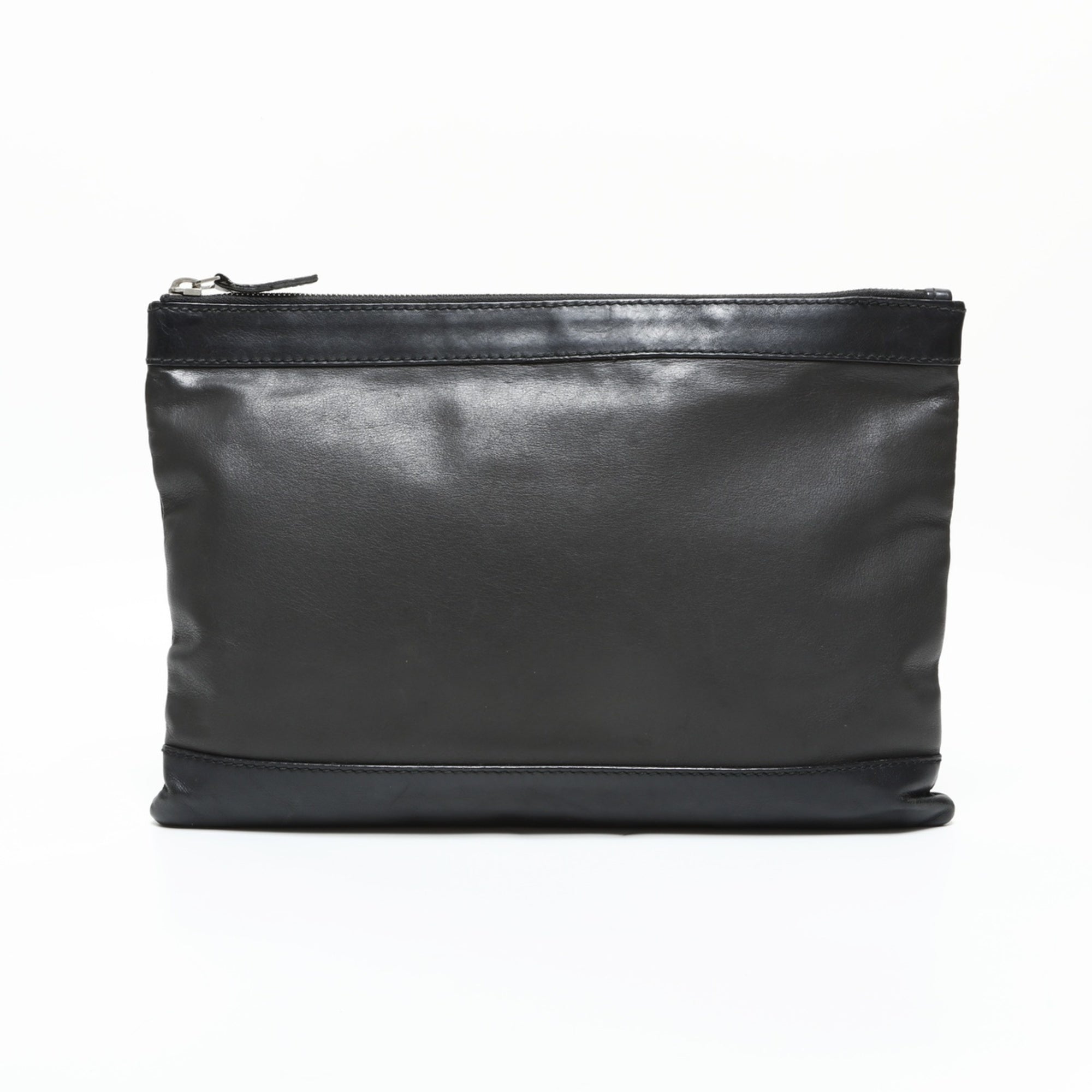 Balenciaga Black Leather Clutch Bag (Pre-Owned)