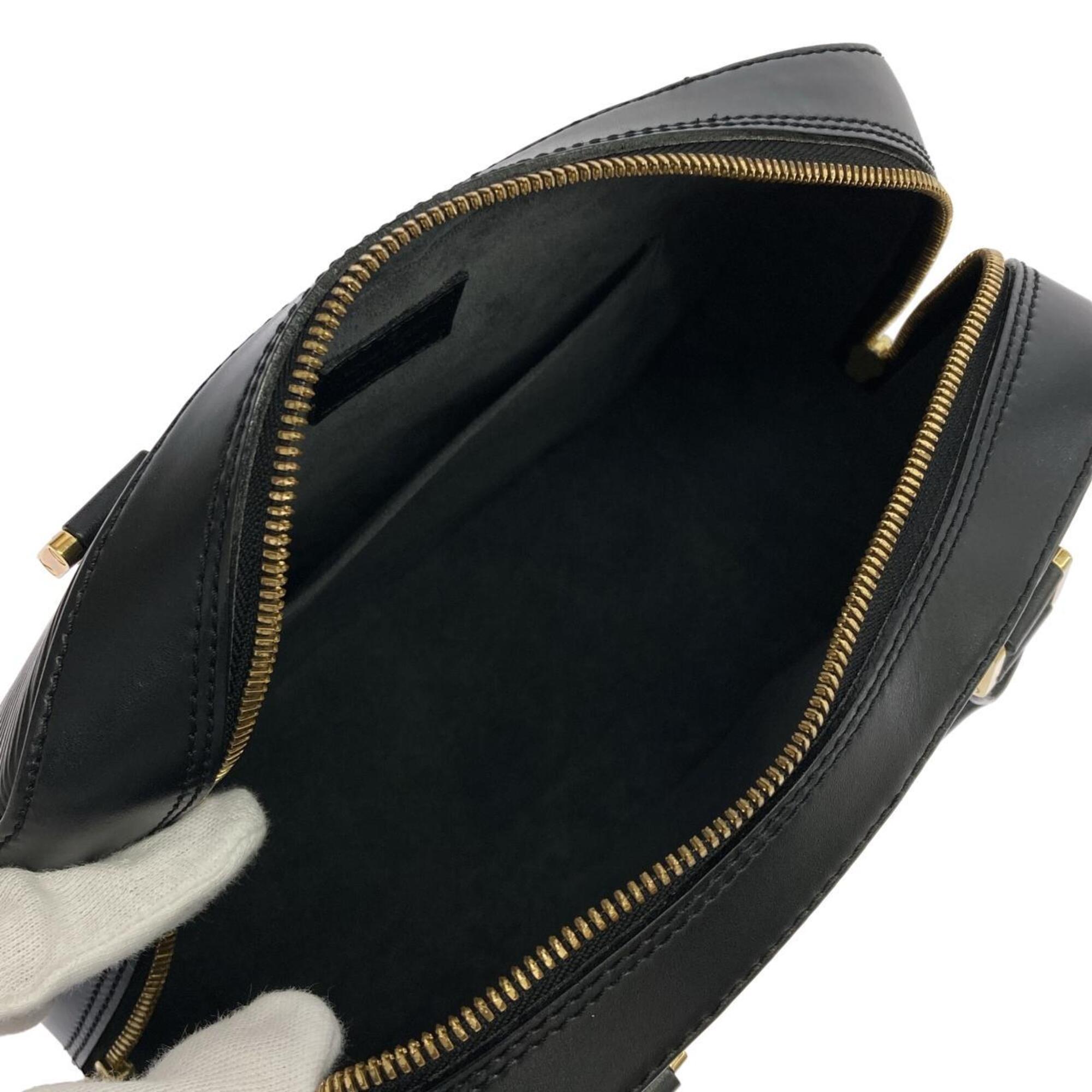 Louis Vuitton Black Leather Handbag (Pre-Owned)