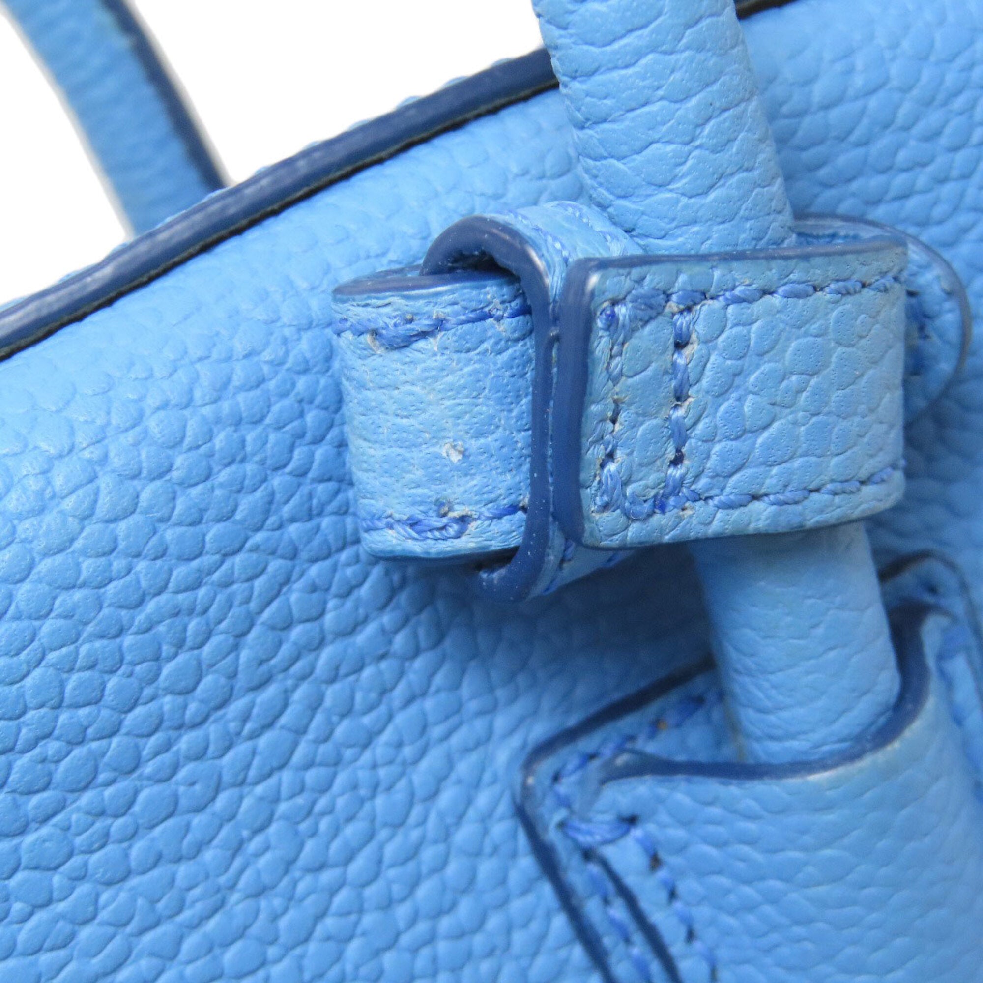 Mcm Light Blue Leather Handbag (Pre-Owned)
