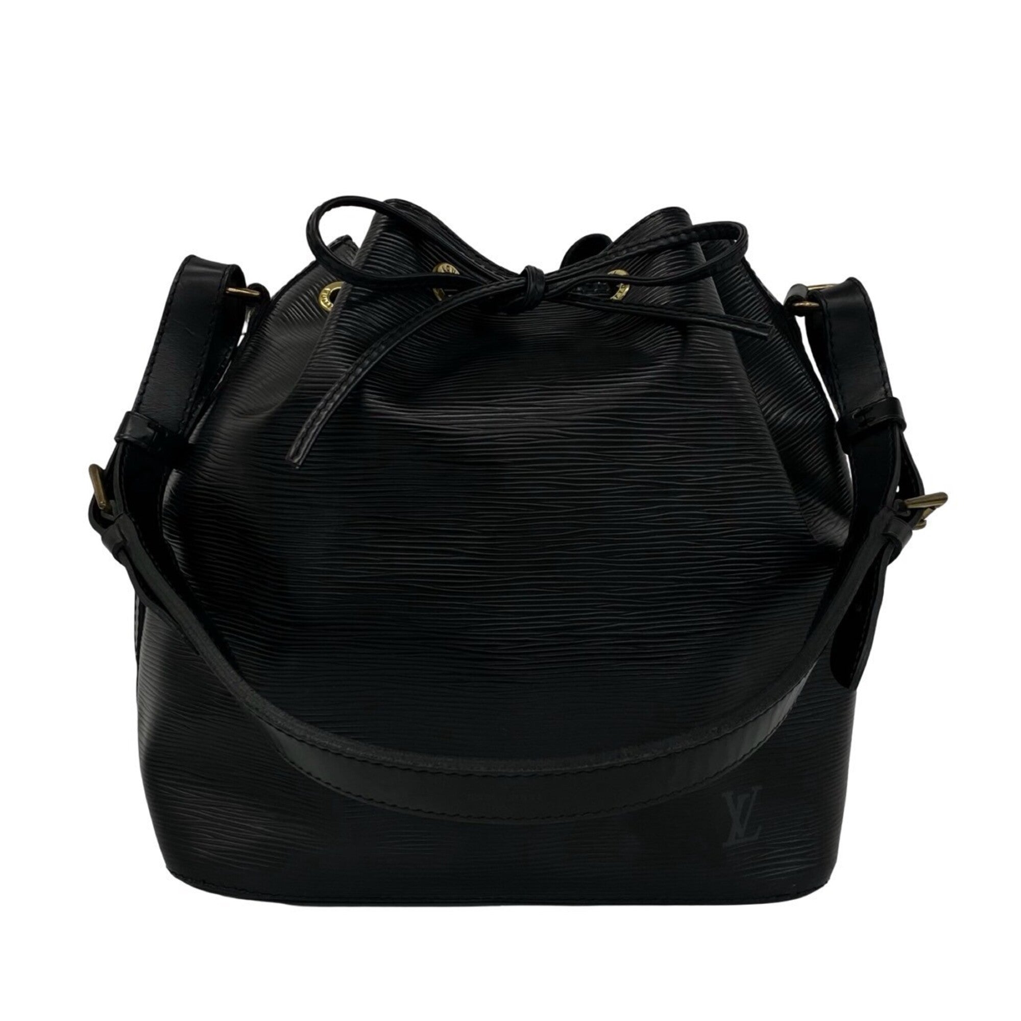 Louis Vuitton Black Leather Shoulder Bag (Pre-Owned)