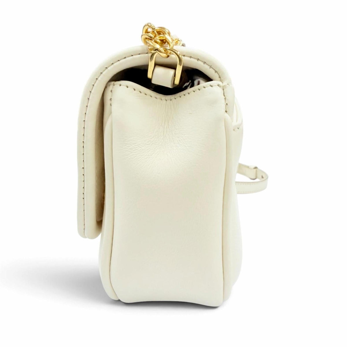 Bally Ivory Leather Shoulder Bag (Pre-Owned)