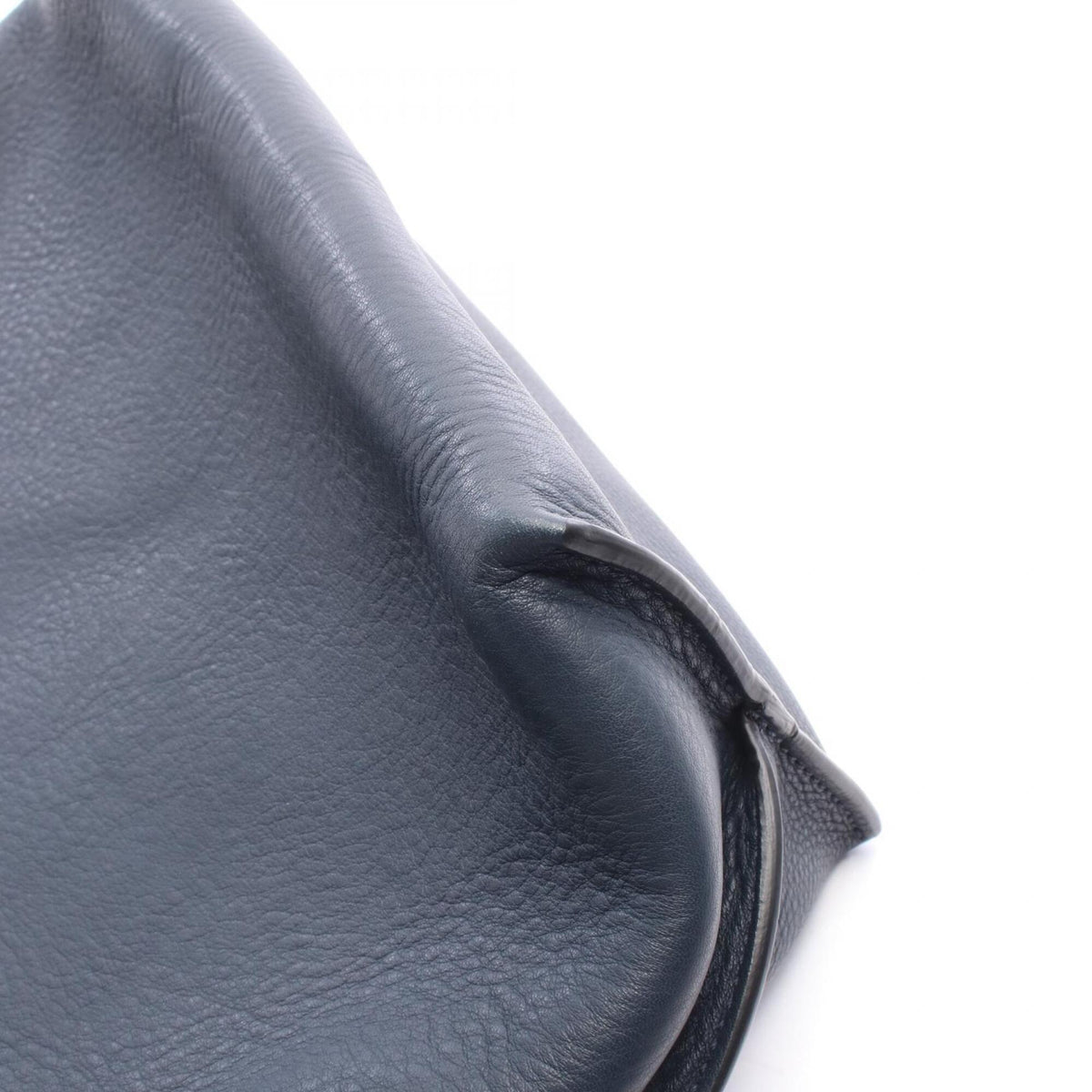 Fendi Black Navy Leather Tote Bag (Pre-Owned)