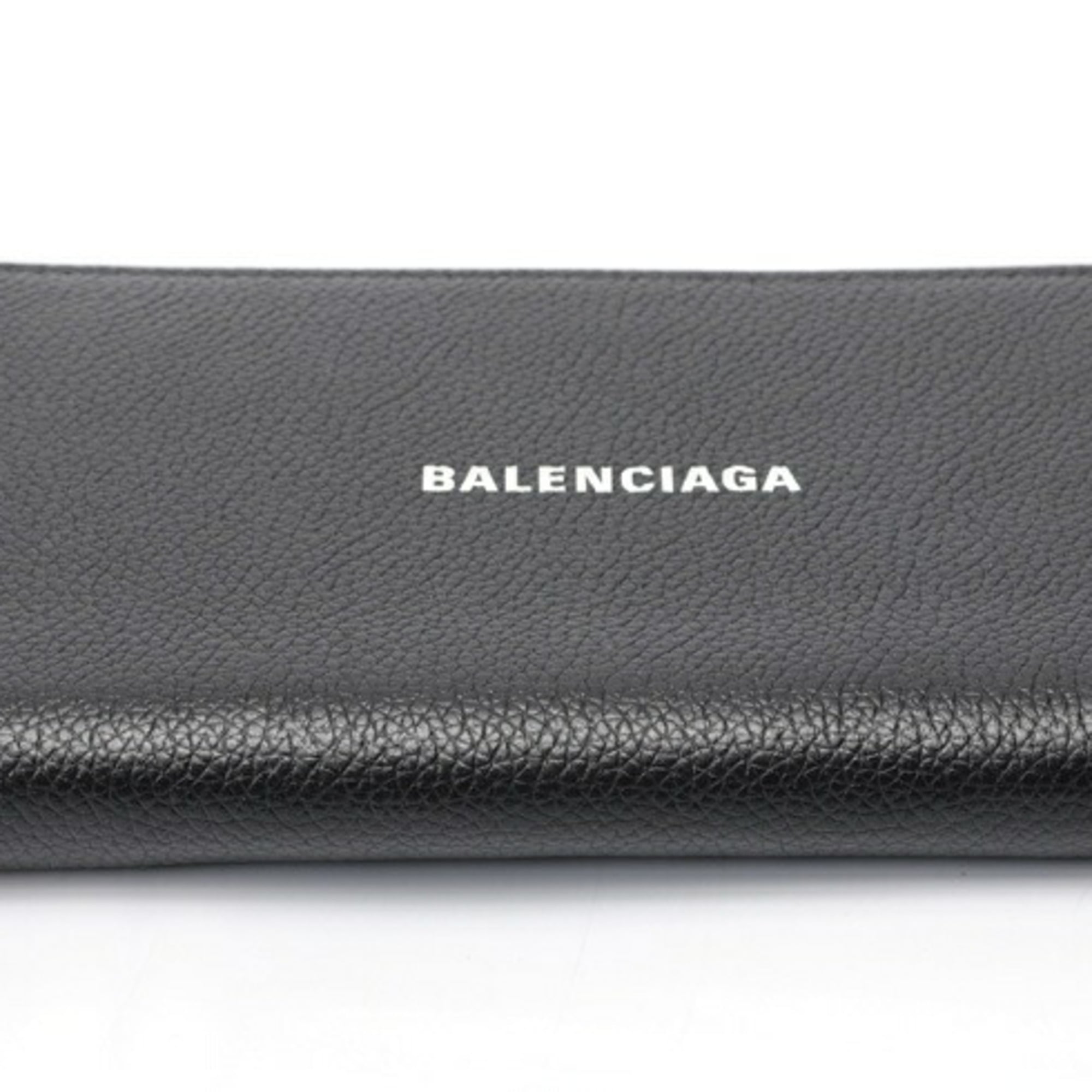 Balenciaga Black Leather Long Wallet (Bi-Fold) (Pre-Owned)